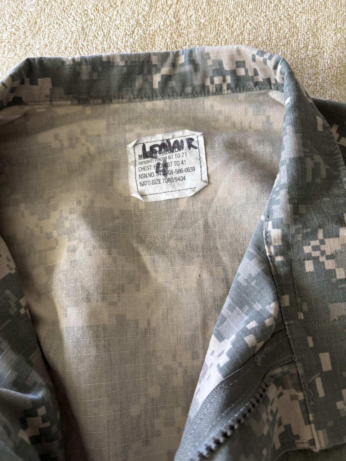 Lancer US Army ACU Jacket Mens Medium Regular Digital Camo UCP Ripstop Tactical