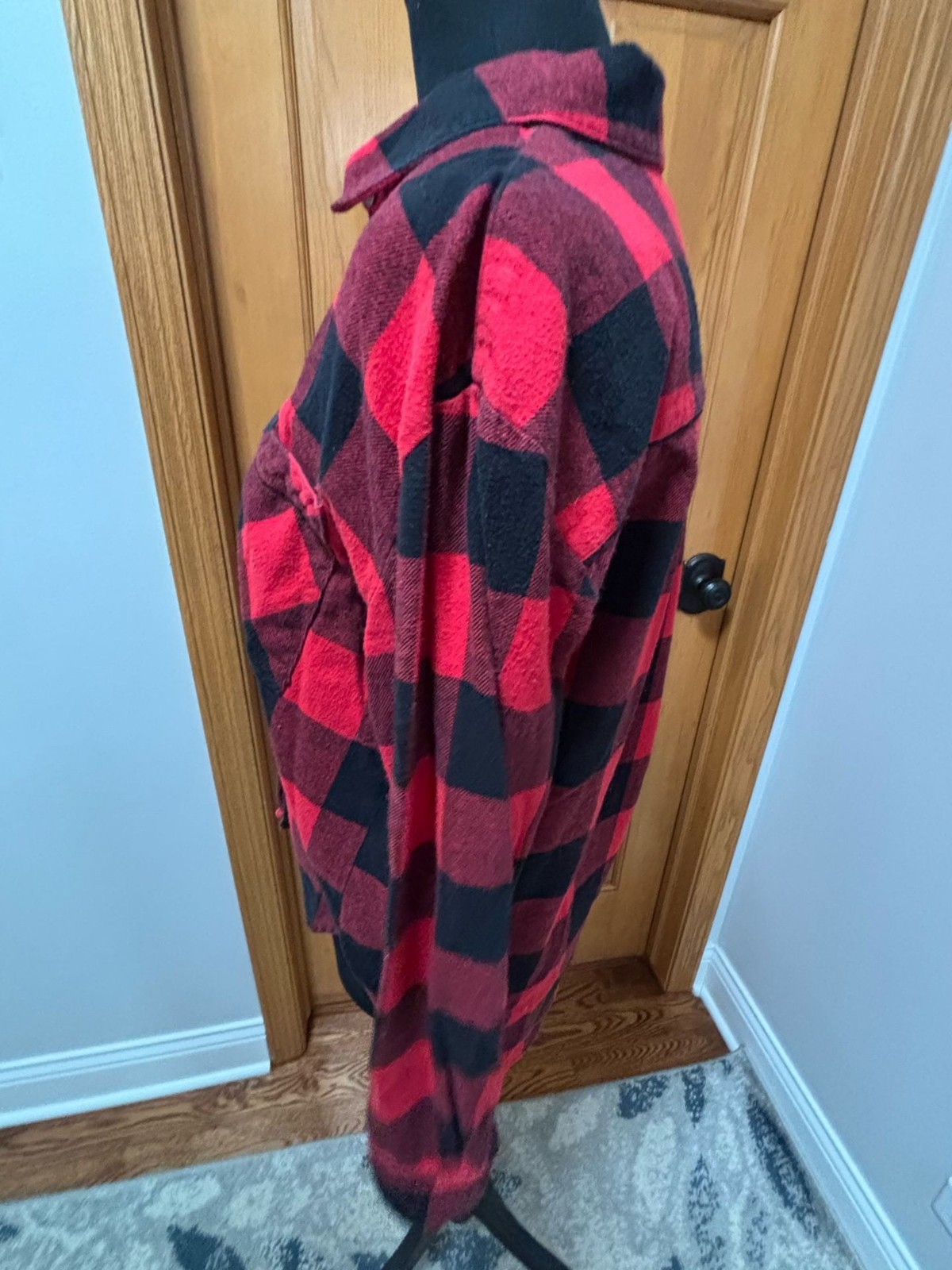 Forever 21 Red and Black Buffalo Plaid Flannel Shirt Size M