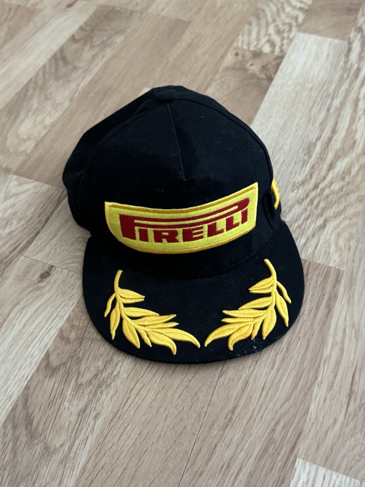 Pirelli Gold Leaf F1 Mens Adult One Size Black Adjustable Racing Hat