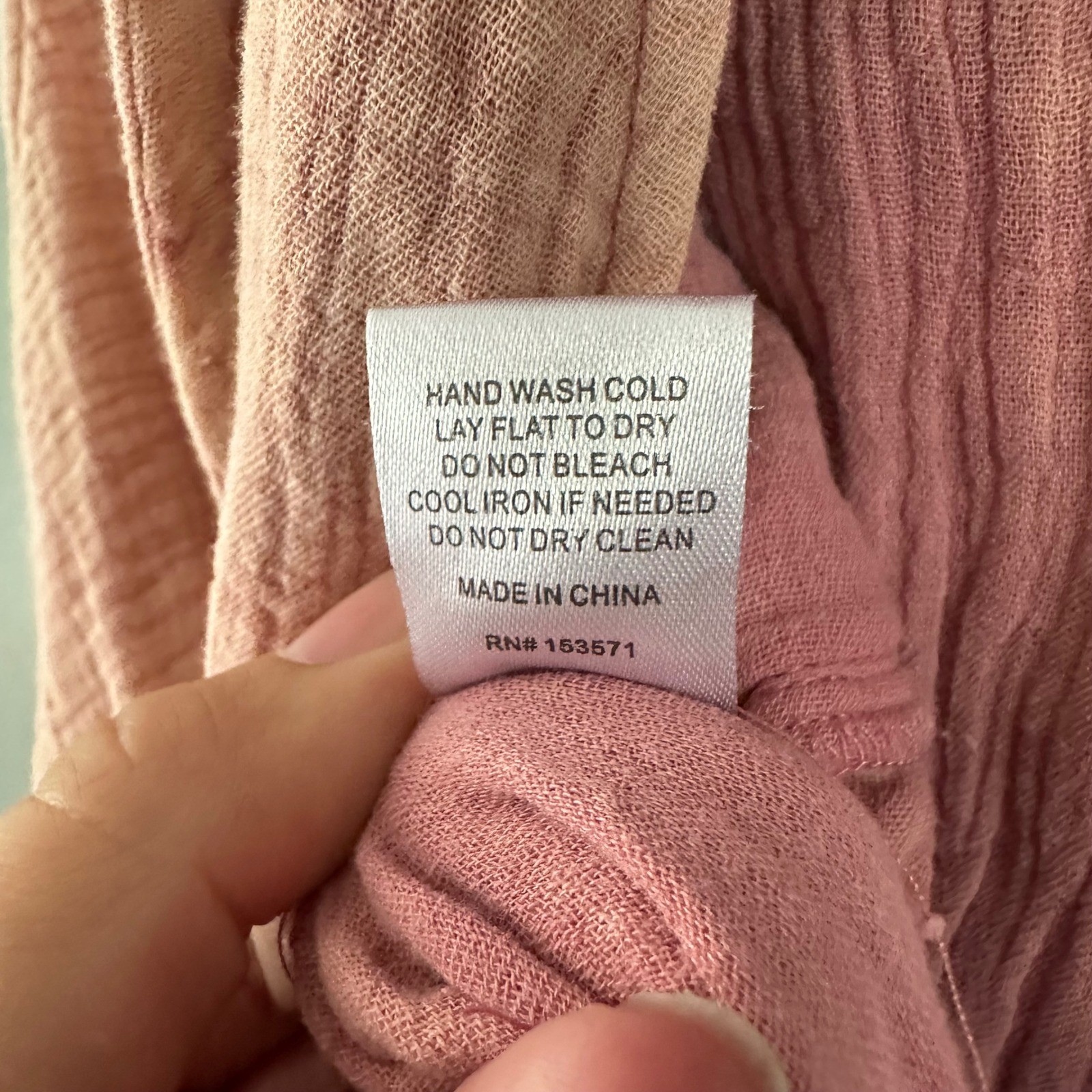 Oli & Hali Pink Muslin 100% Cotton Hooded Jumpsuit LARGE