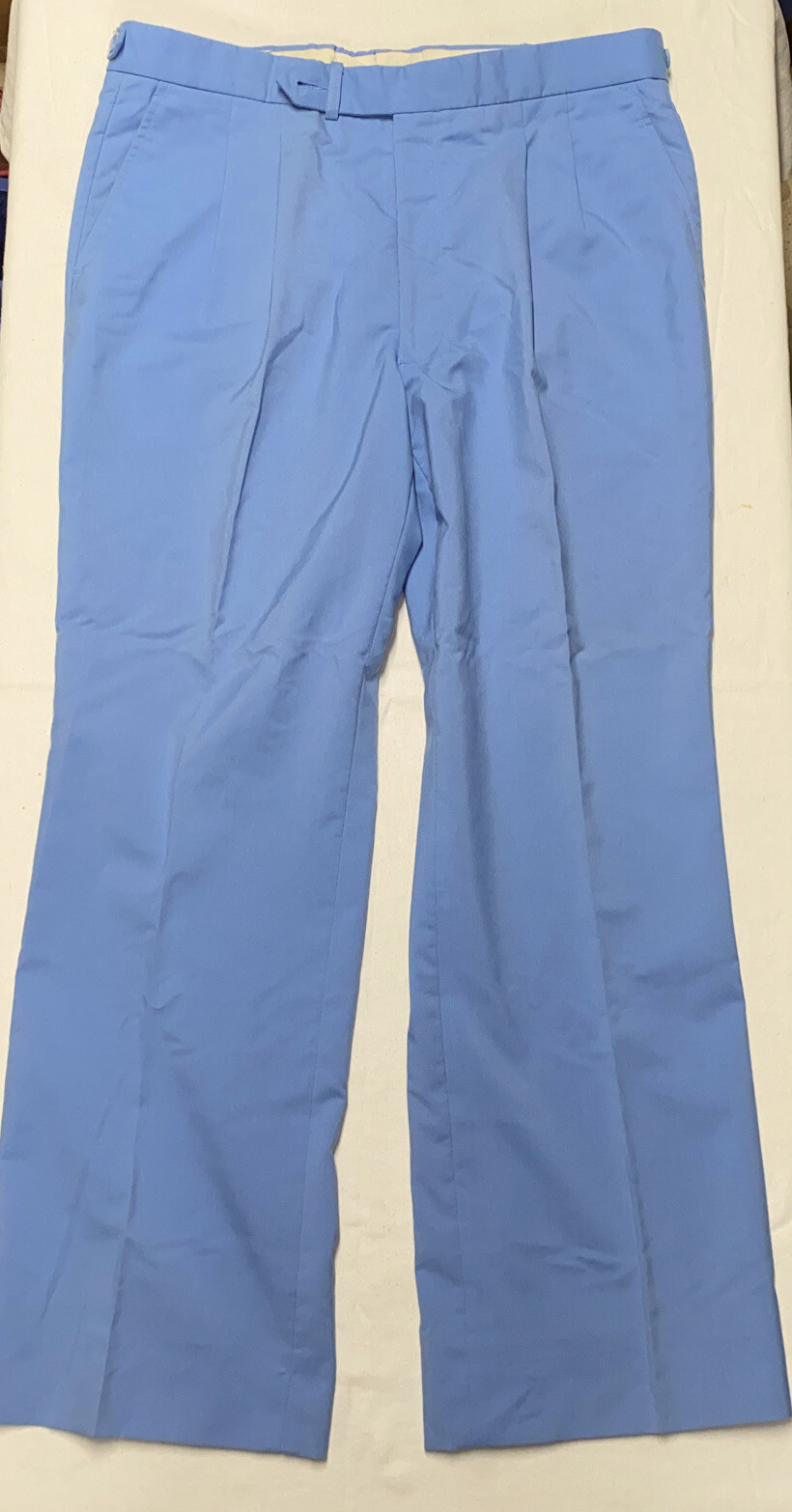 Aureus Size 36 Dress Pants Slacks Blue Zipper Button