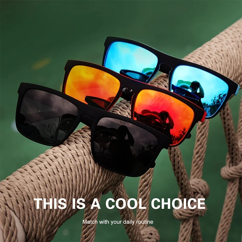 Vintage Polarized Square Sunglasses Men Women Retro Driving Fishing UV400 Luxury
