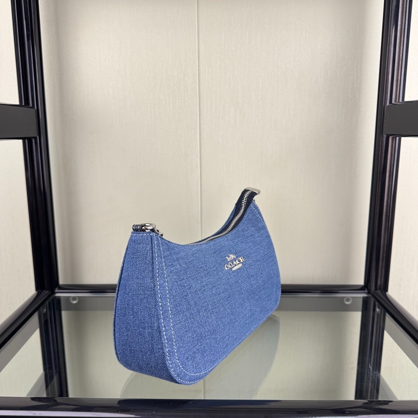 Coach Terry Shoulder Bag CAK35 H 6.10 in × W 9.65 in × D 2.95 in Blue