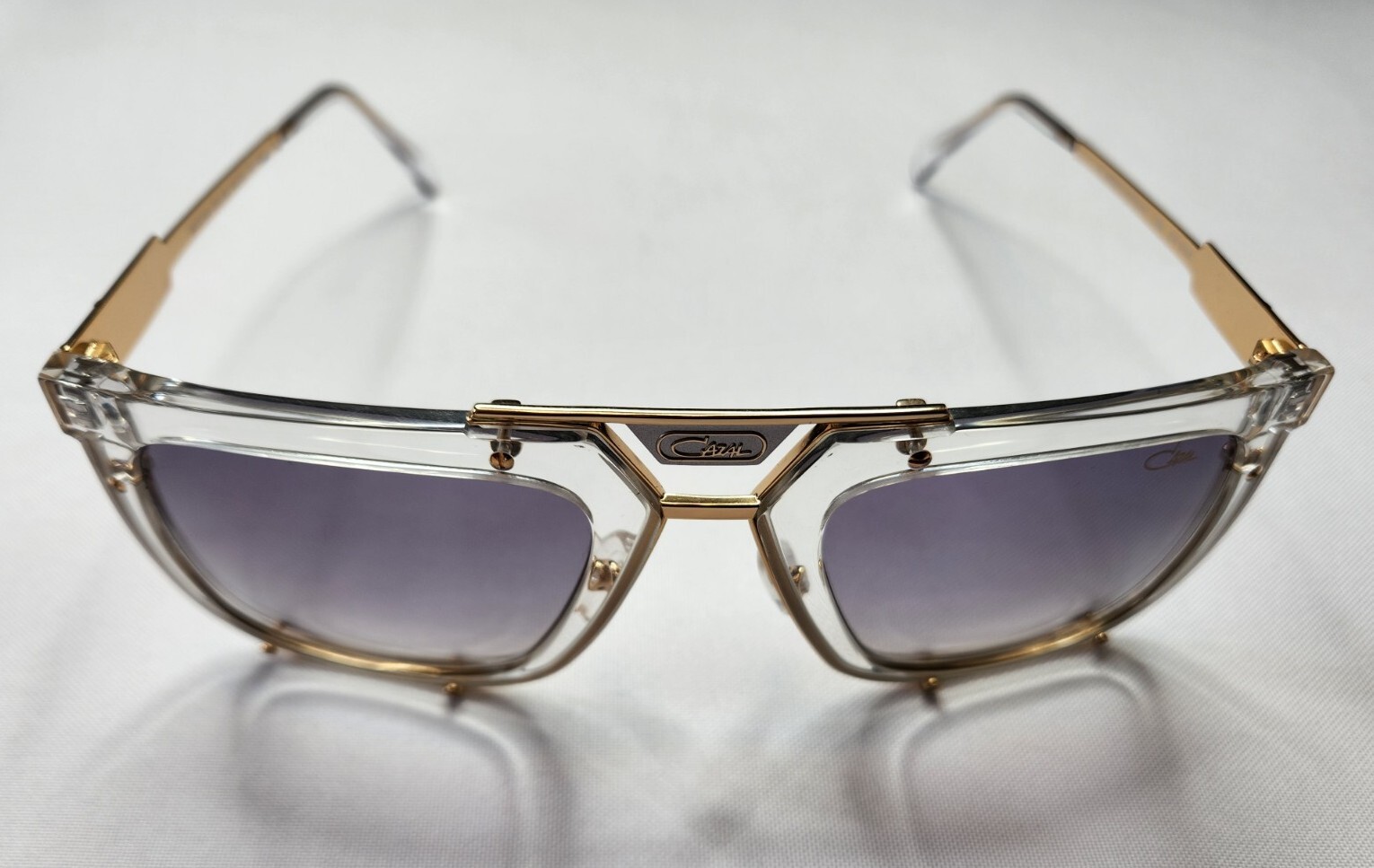 CAZAL LEGENDS MOD. 648 COL. 003 CRYSTAL GOLD PLATED SUNGLASSES MADE IN GERMANY