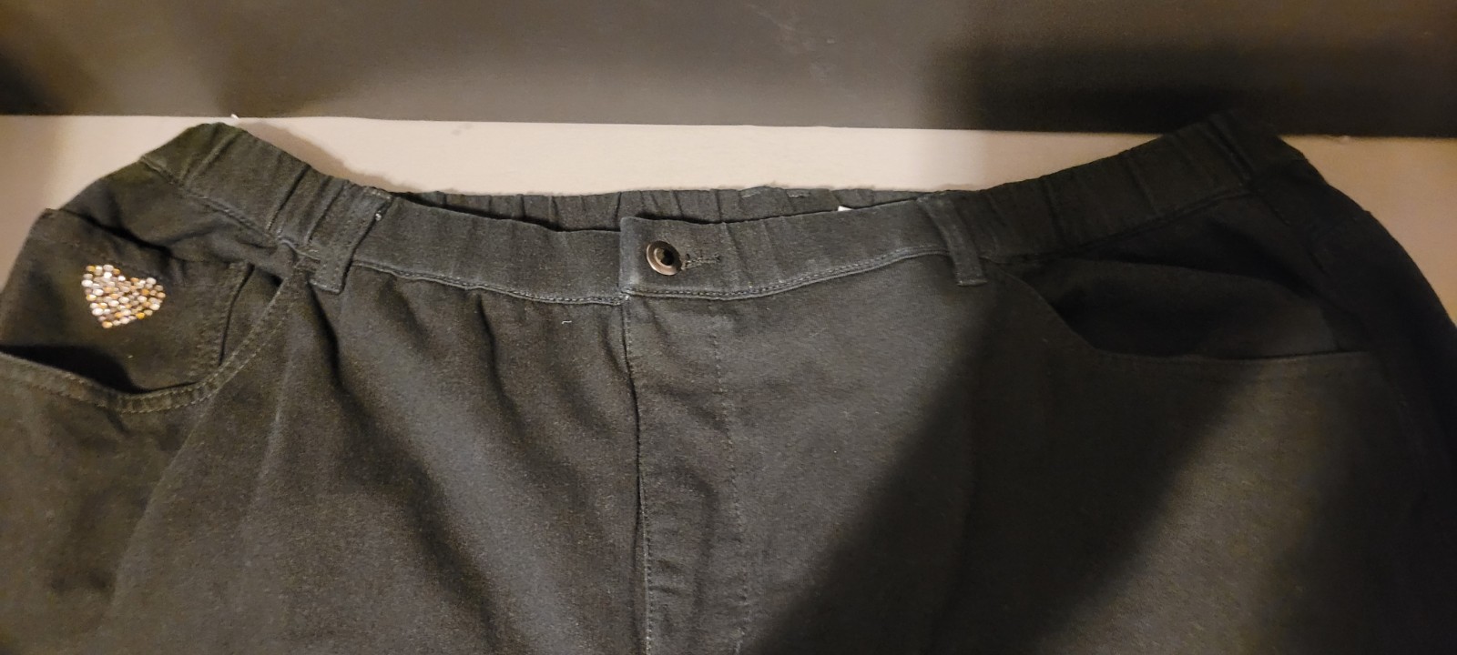 Dream Jeannes by Quacker Factory Pants Women’s Size 2X Short Black Rhinestone