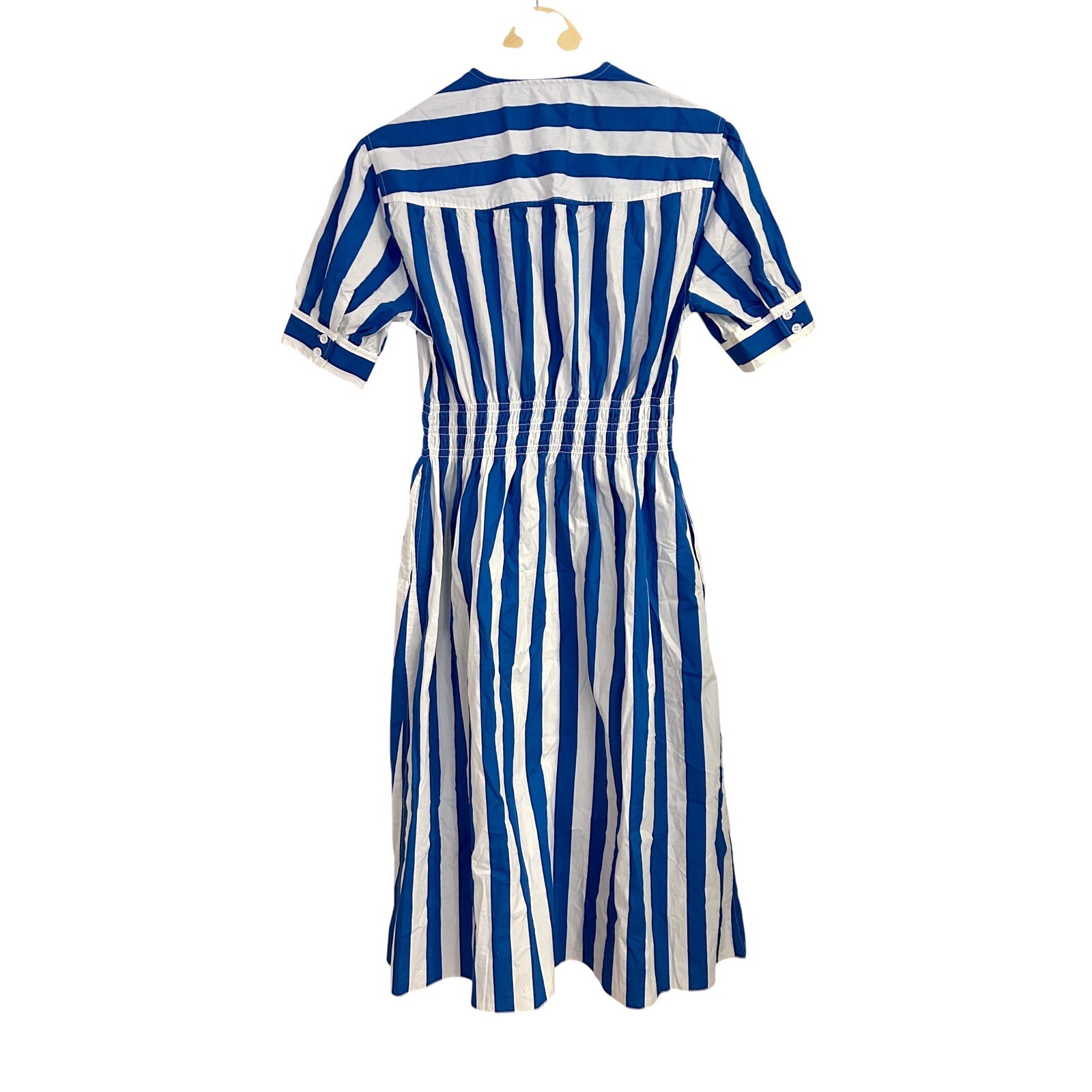 Solid & Striped Delilah Dress Blue White Stripe Cotton Midi Small NWT