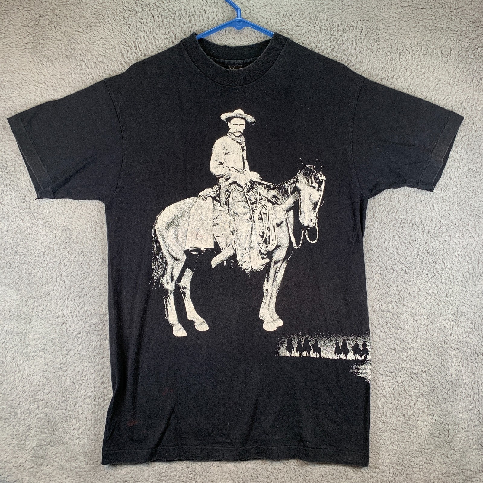 Cowboy On Horse Shirt Mens Large Sherry’s Best AOP Wrap around Graphic USA