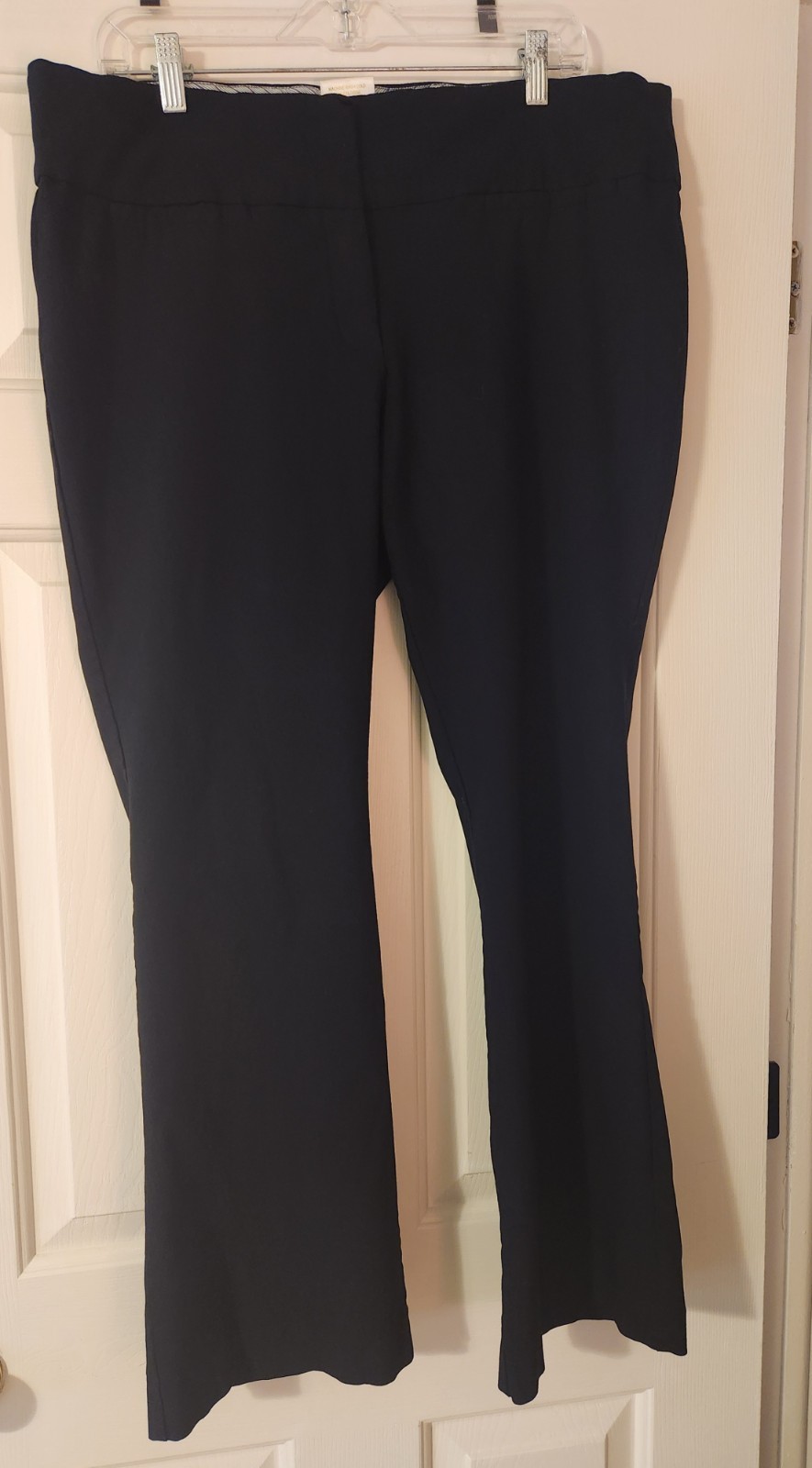 Matty M Women’s Plus Sz 18 Pants Black Rayon, Nylon, Spandex Blend Zip Closure