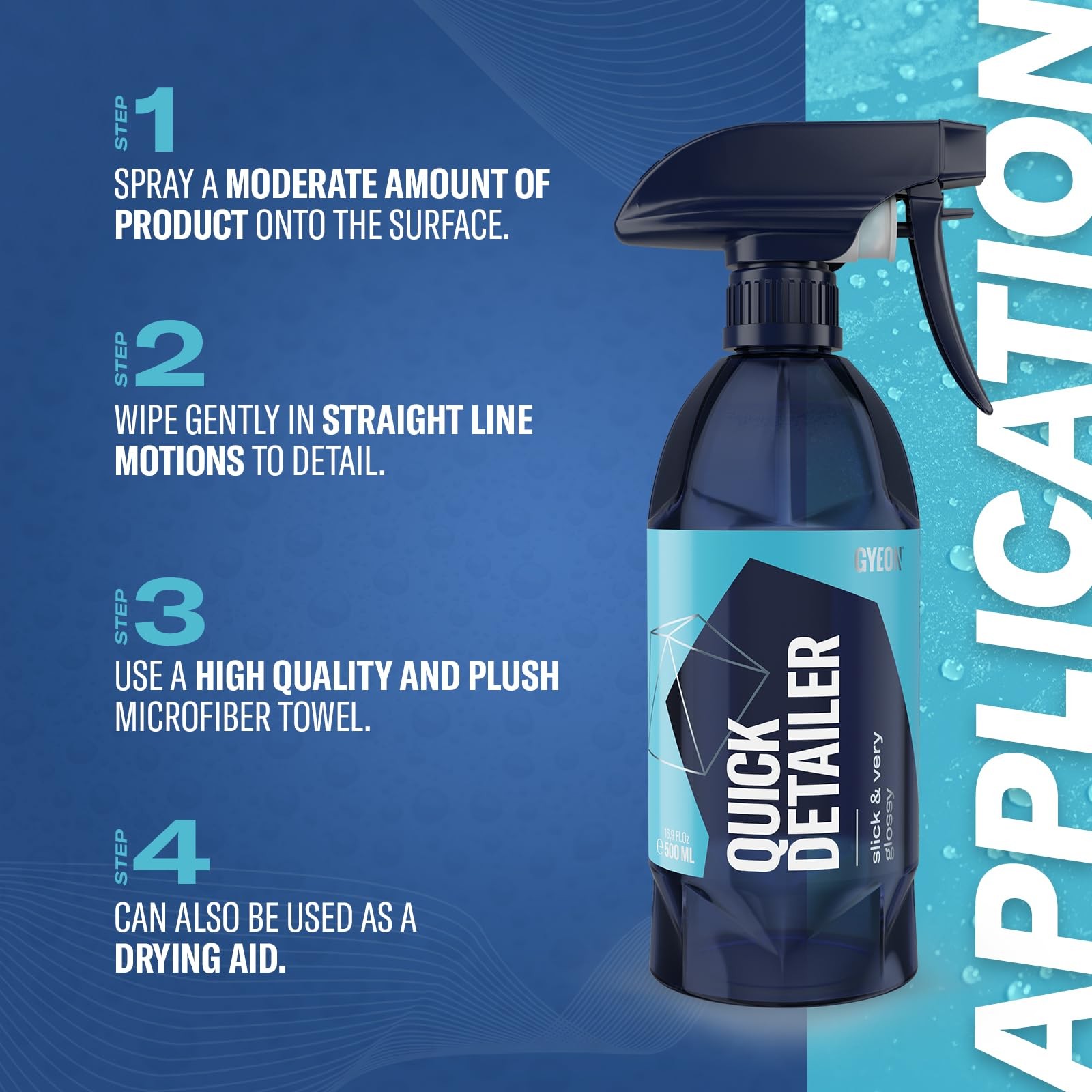 Gyeon Quick Detailer Spray For Car Paint Glass Trim Chrome Enhances Gloss Adds