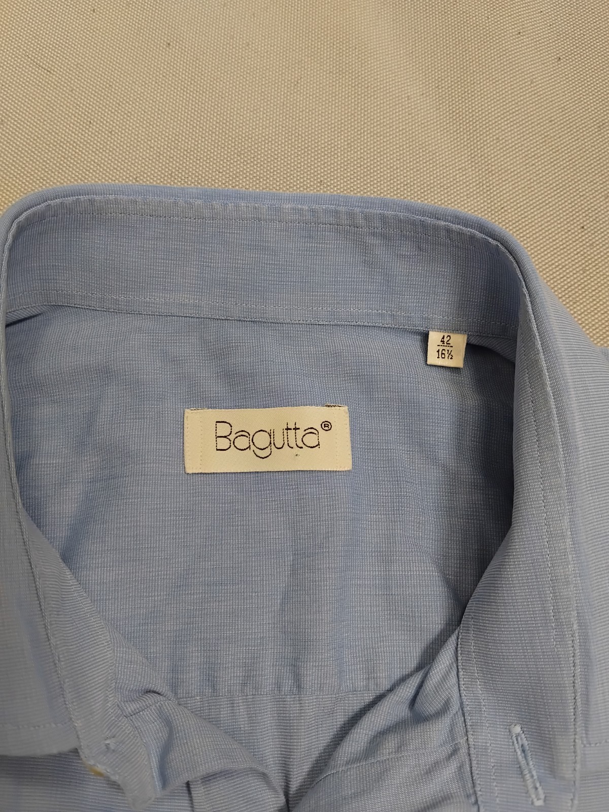 Bagutta Men’s Button-Up Casual Formal Solid Shirt Top, Size 42 / 16.5