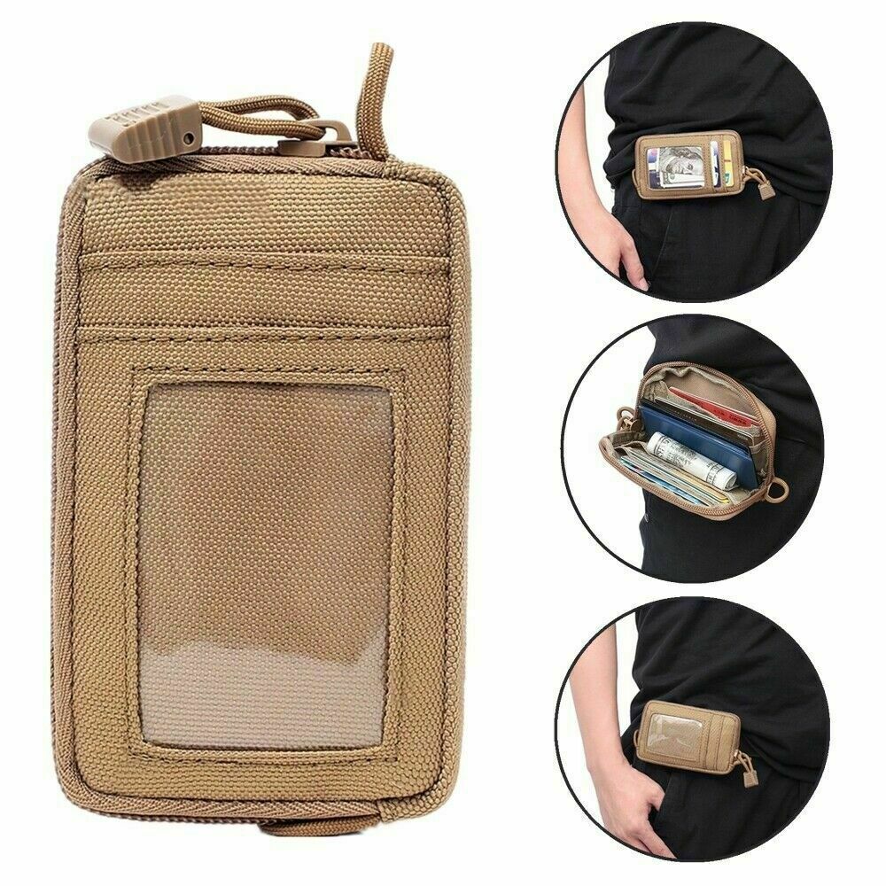 Tactical Card Bag Wallet EDC Molle Pouch Waterproof Key Holder Money Case Pack