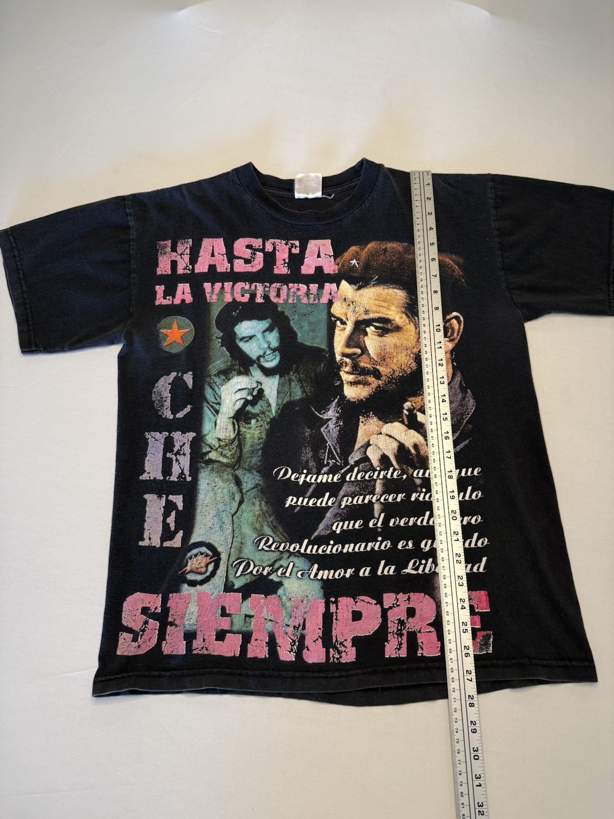 Vintage Che Guevara t-shirt Hasta La Victoria XL Double Sided AOP Rap Tee RATM