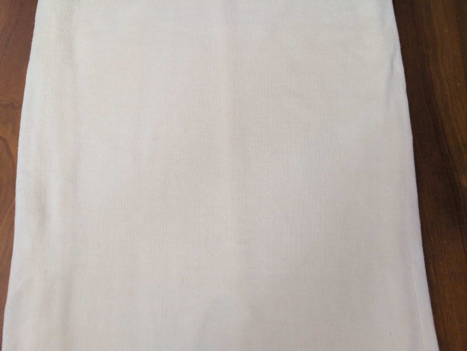 Vintage Meredith Vanilla Long Ribbed Knit Straight Skirt S Lambswool Lined Slit