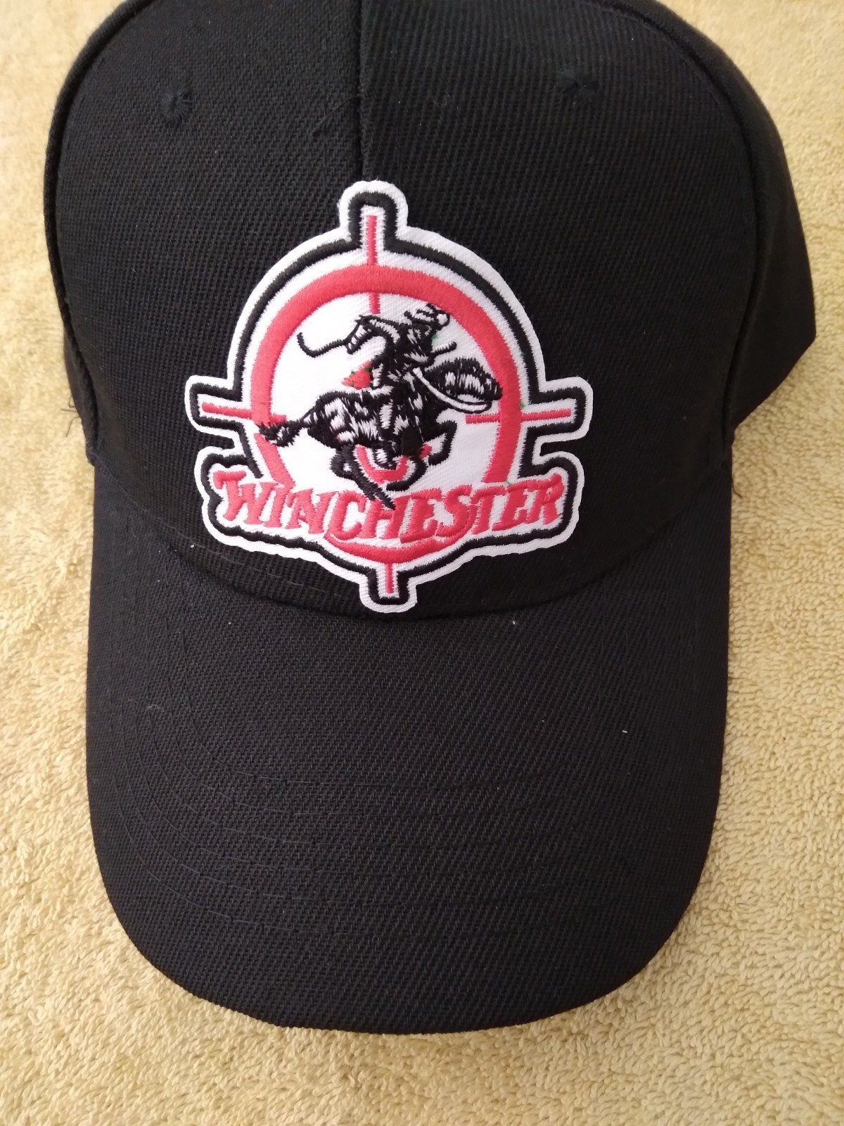Winchester Hat Baseball Cap Trucker One Size Fits All Adjustable Strap Black