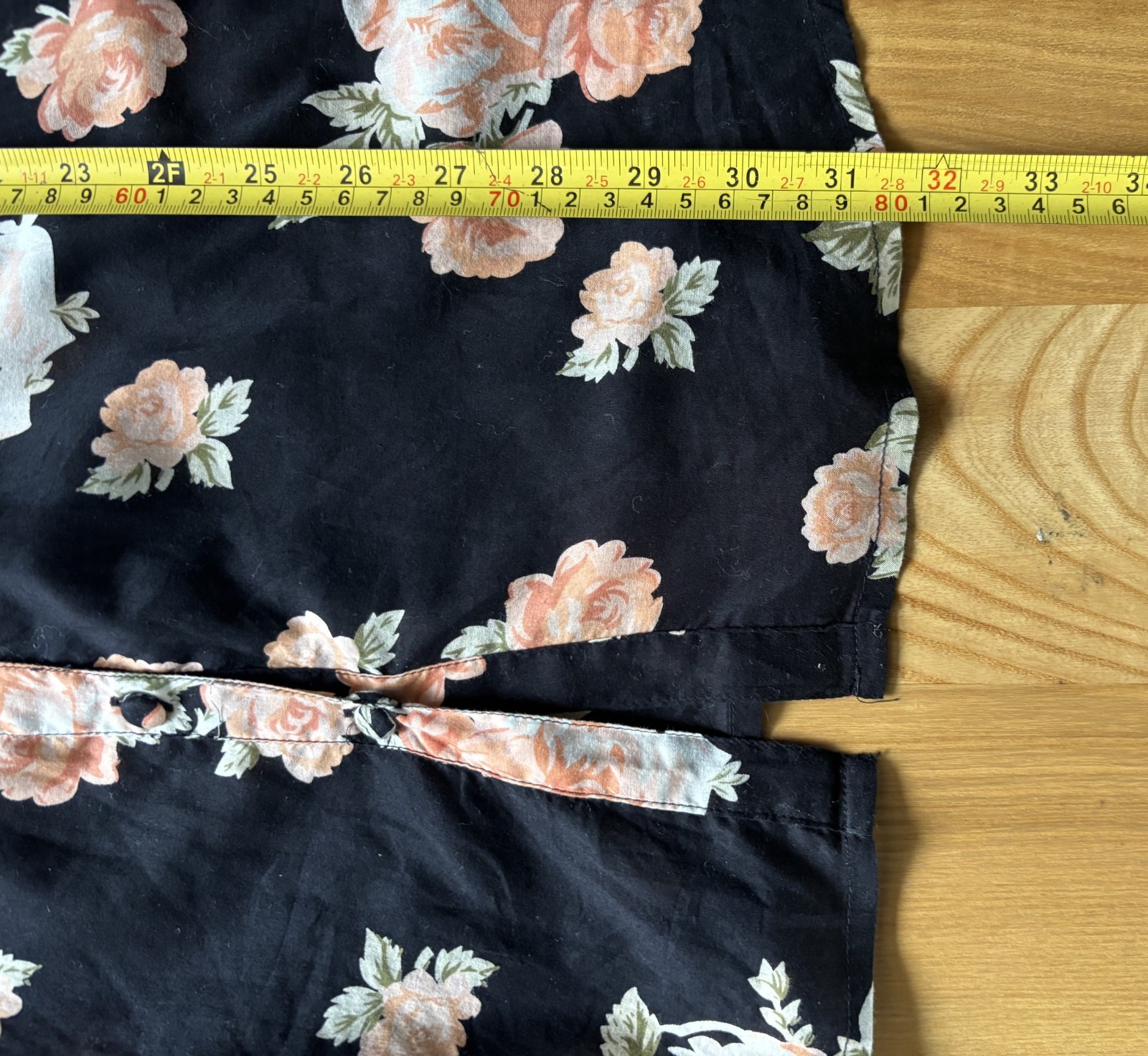 Topshop black peach coral floral round neck sleeveless knee length dress 6