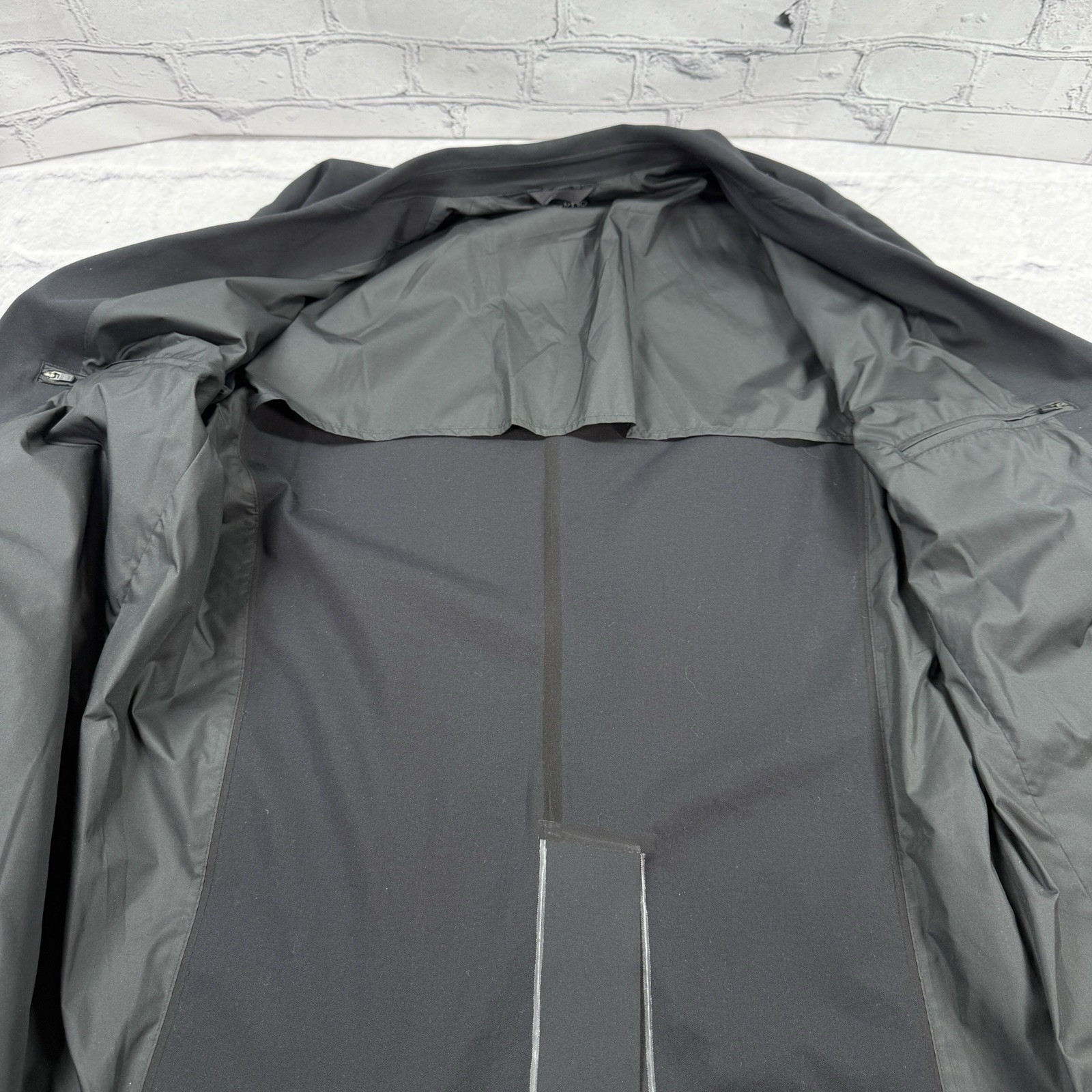 Paskho Black Tech Blazer Womens L Minimalist Travel Stretch Jacket Lightweight
