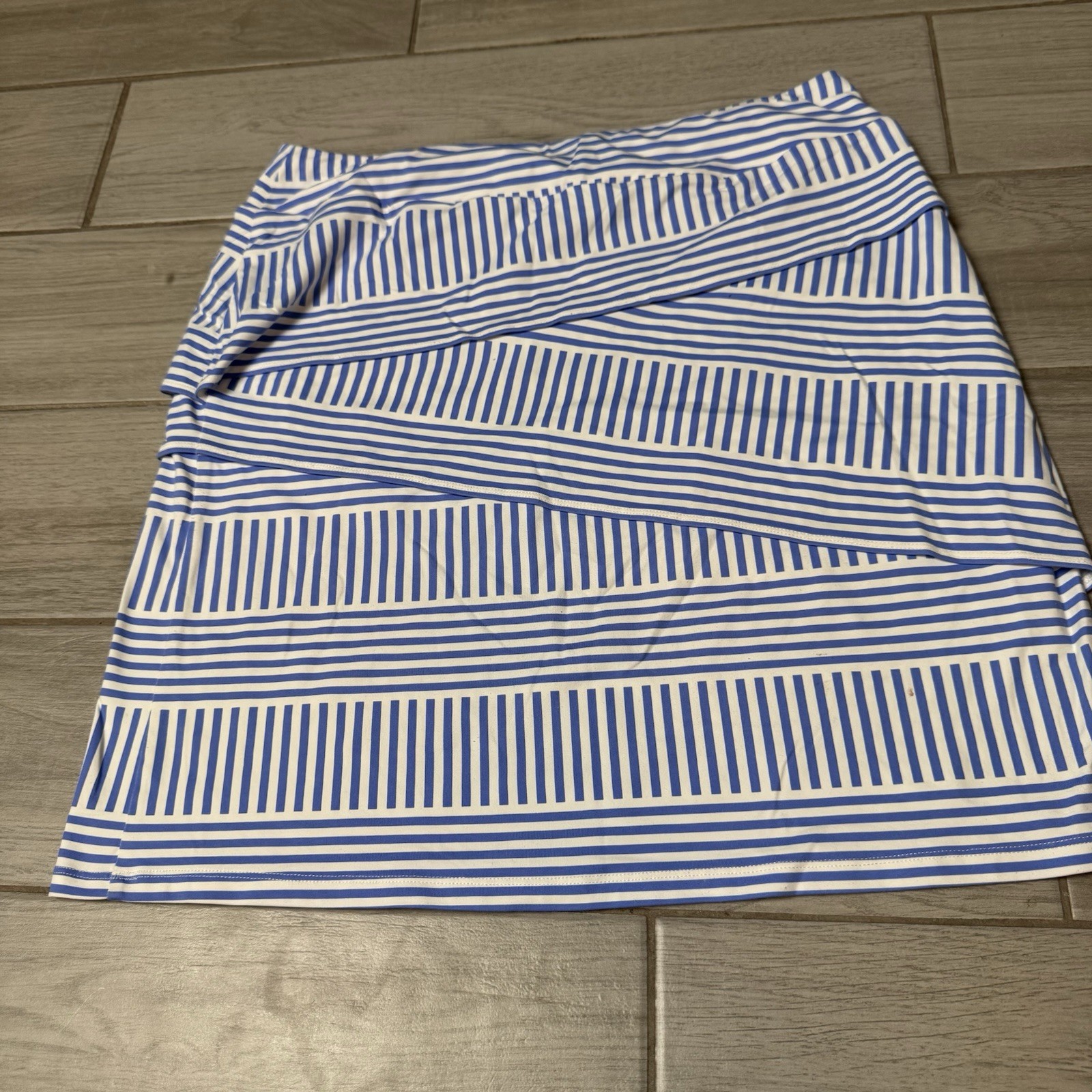 J. McLaughlin Nicola Catalina Cloth Skirt Bangle Stripe Asymmetrical Sz L