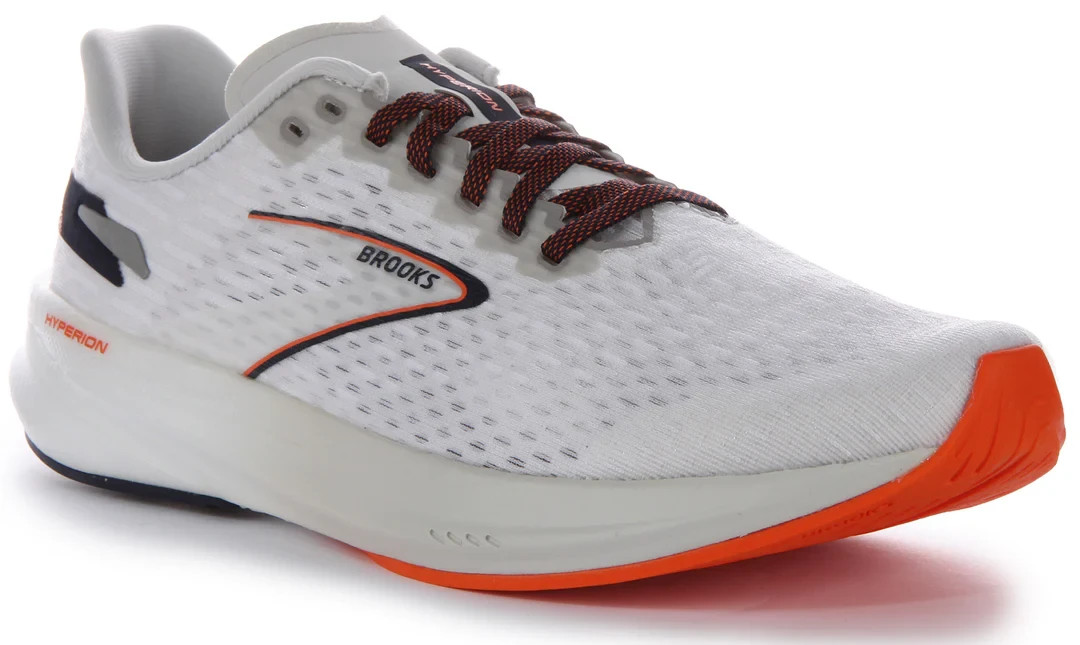 Brooks Hyperion US 13 Men’s White Black Orange Speed Lightweight Neutral Run New