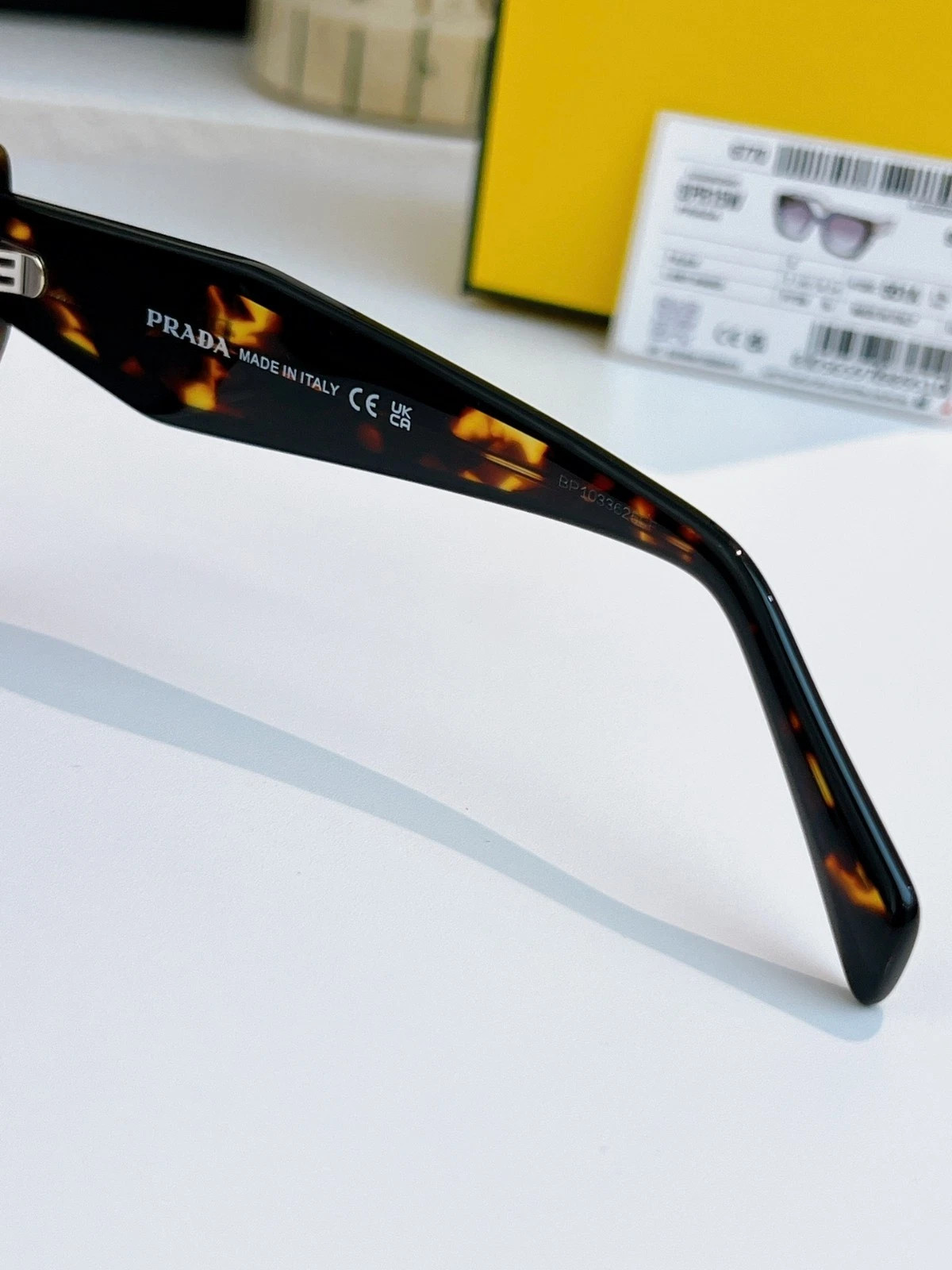 PRADA PR 15WS 3890A7 Black Tortoise Grey Gradient Women Sunglasses with Box