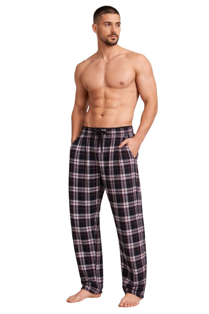 (4 Pack) Men’s Cotton Knit Flannel Plaid Lounge Pajama Pants