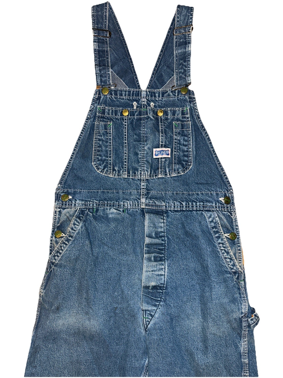 Big Smith Men’s Bib Overalls Workwear Denim Measuring 32X36 Vintage