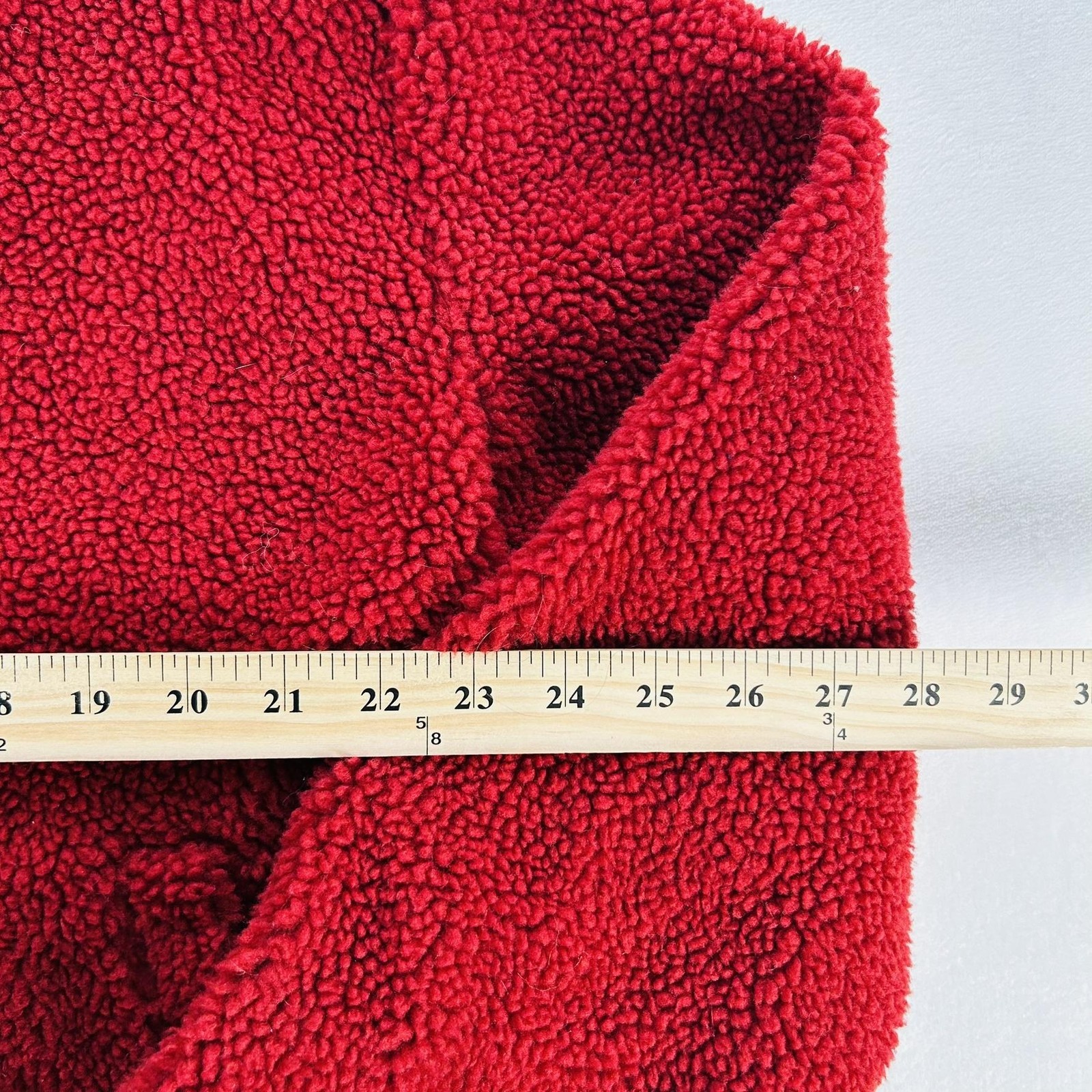 Levi’s Jacket Mens Large Red Sherpa Fleece Snap Pullover Anorak Warm Lined