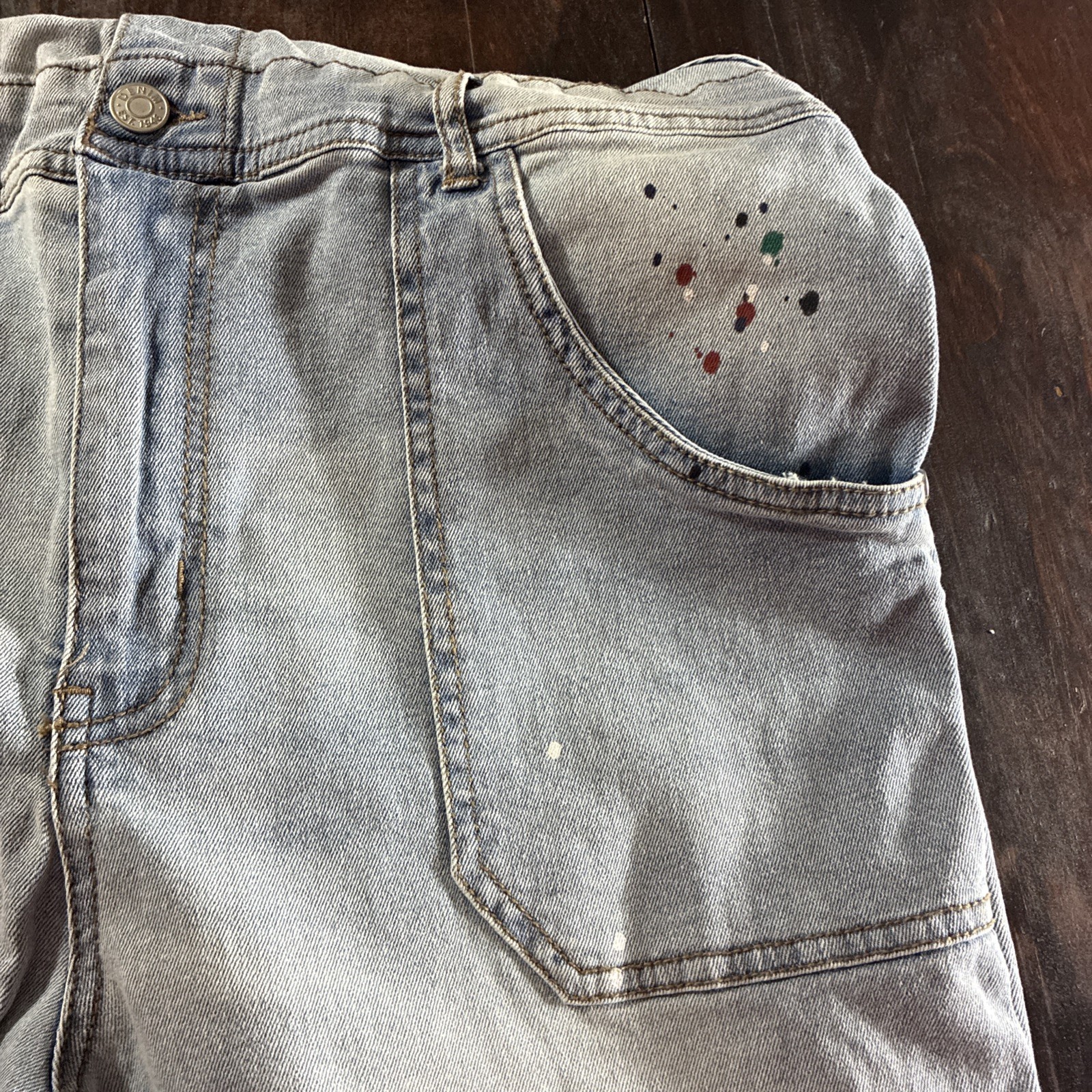 Women’s Cato New With Tag Denim Overalls – Size 12 Paint Spatter Design