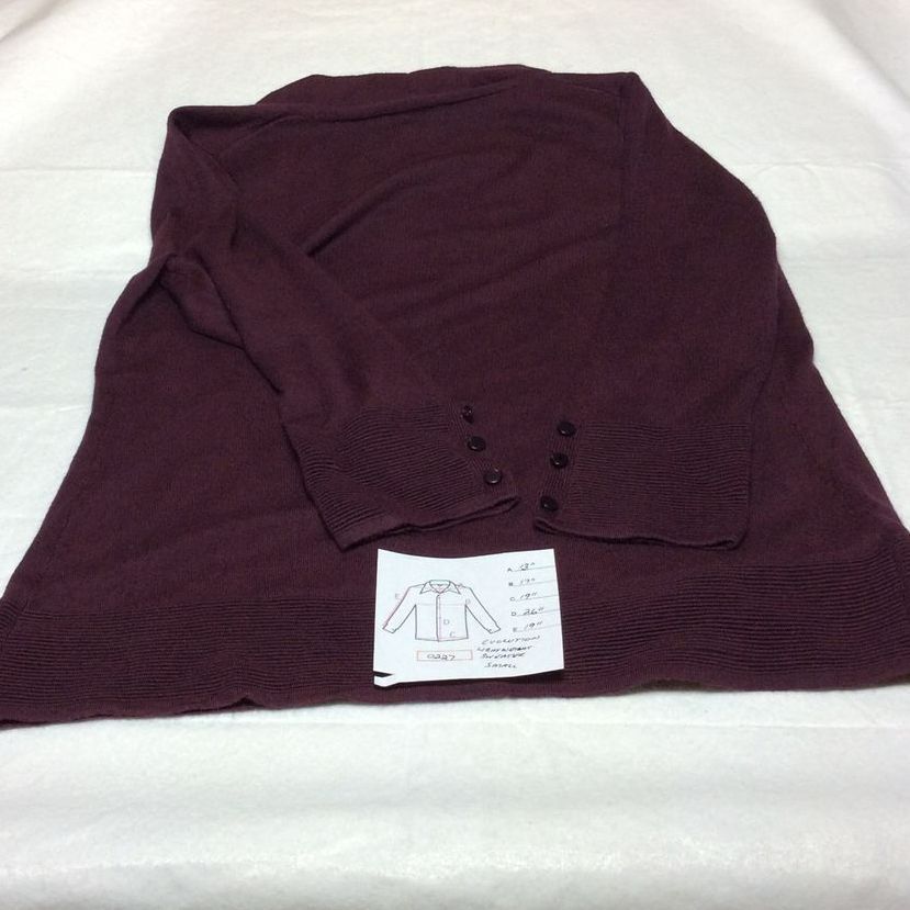 Stitch Fix Evolution Women’s Cardigan Burgundy Lightweight Open Front Small