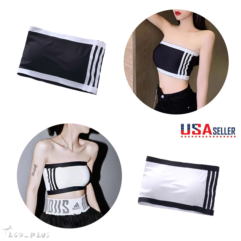 Women Tube Top Bra Seamless Bandeau Strapless Bralette Stretch Solid Intimates