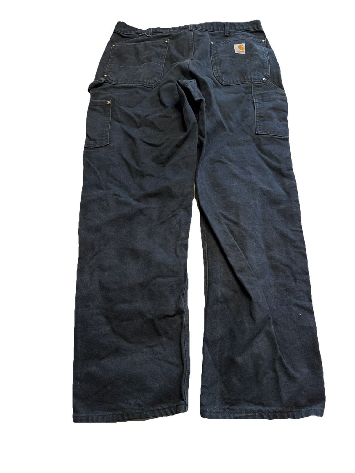Carhartt Pants Mens 35X31 Black Carpenter Loose Double Knee Canvas USA B01 BLK