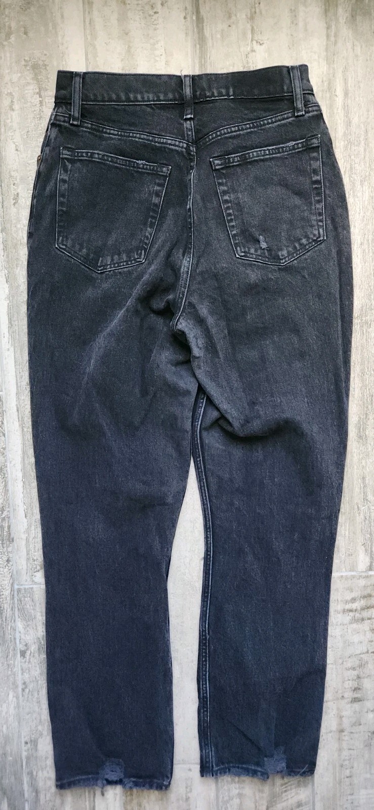 Abercrombie & Fitch Curve Love 90s Straight Ultra High Rise 29/8 R Black Jeans