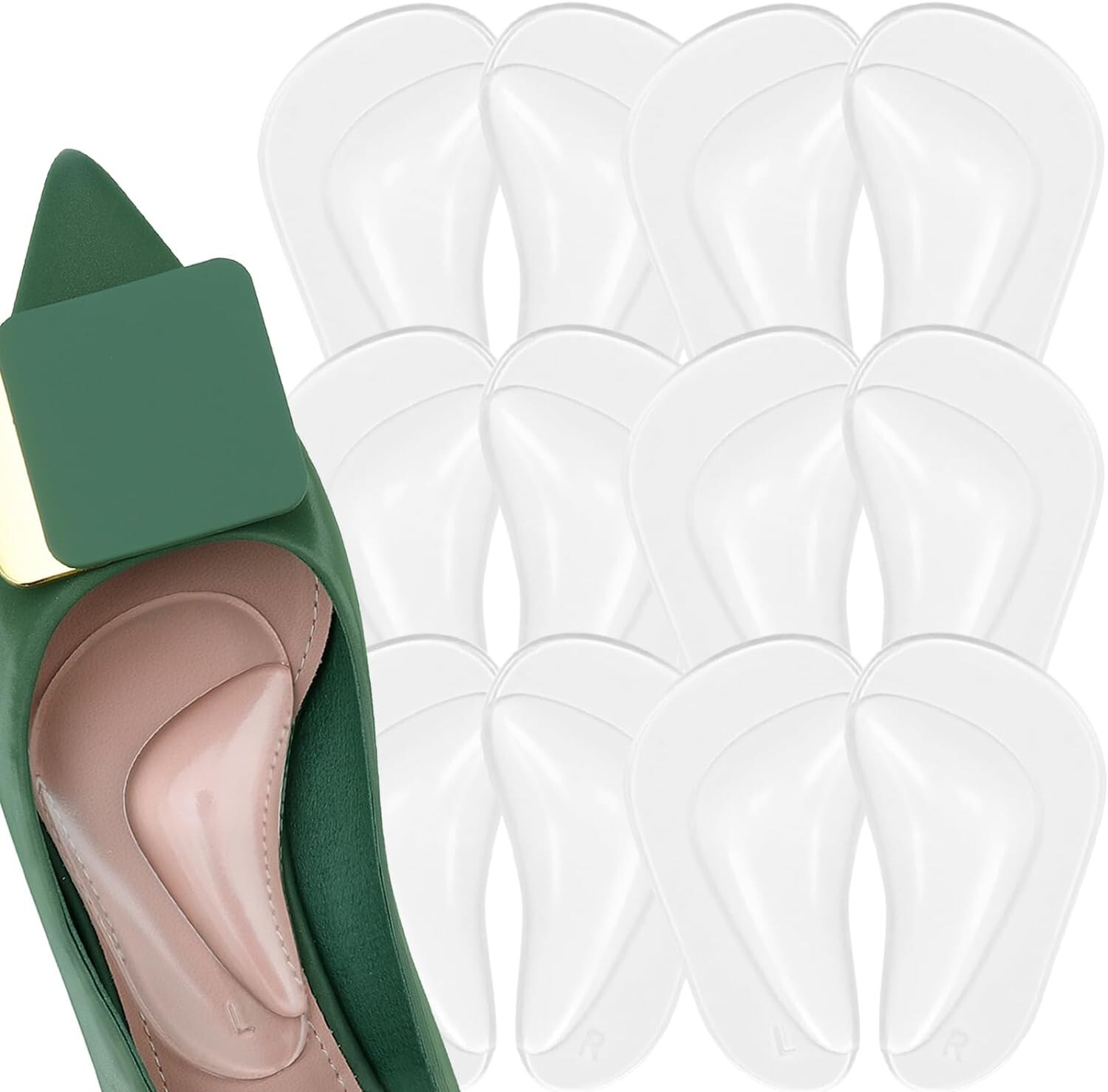 6 Pairs Gel Arch Support Pads Orthopedic Foot Insoles Heel Inserts Cushion Pads