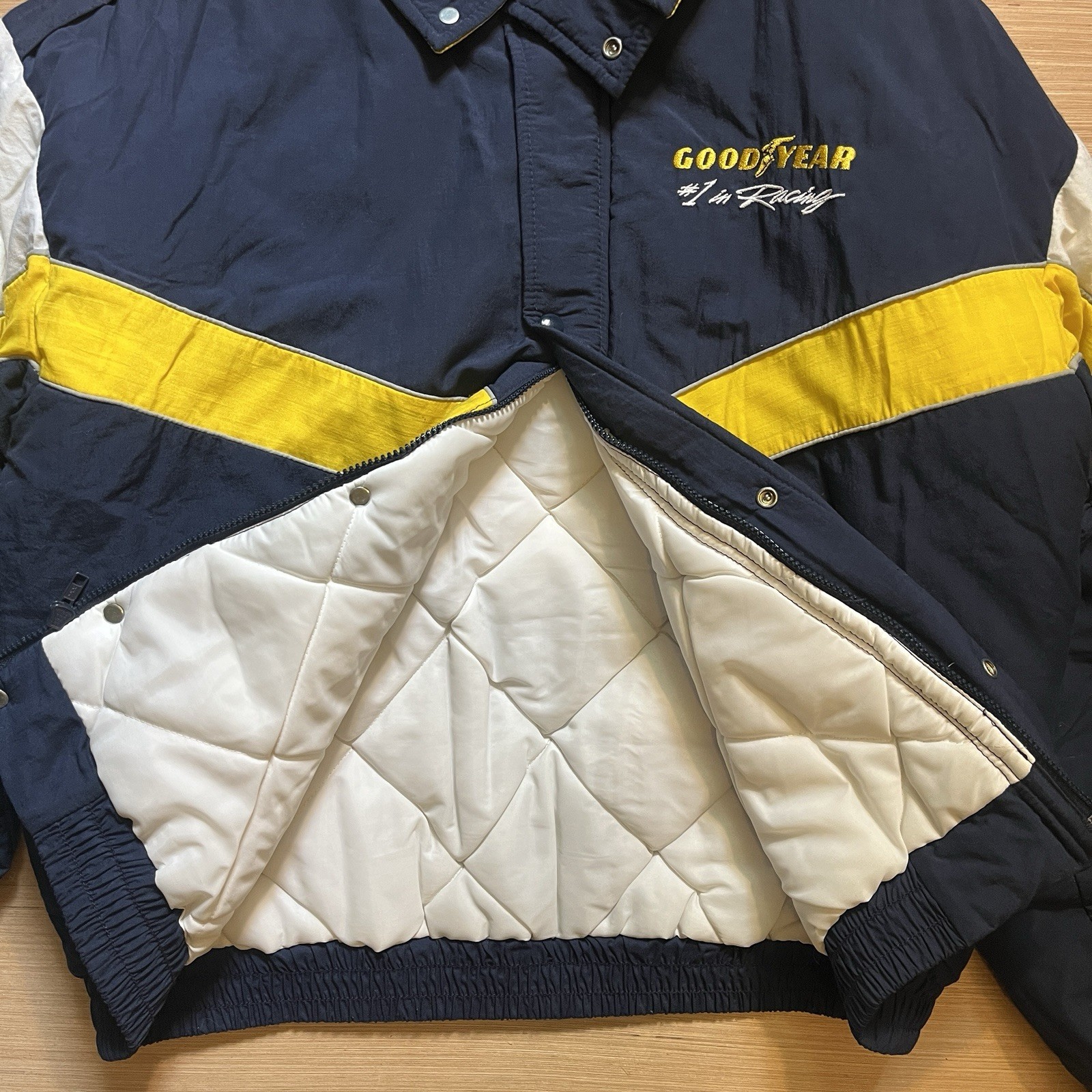 vintage 90’s Goodyear Racing Men’s Puffer Jacket