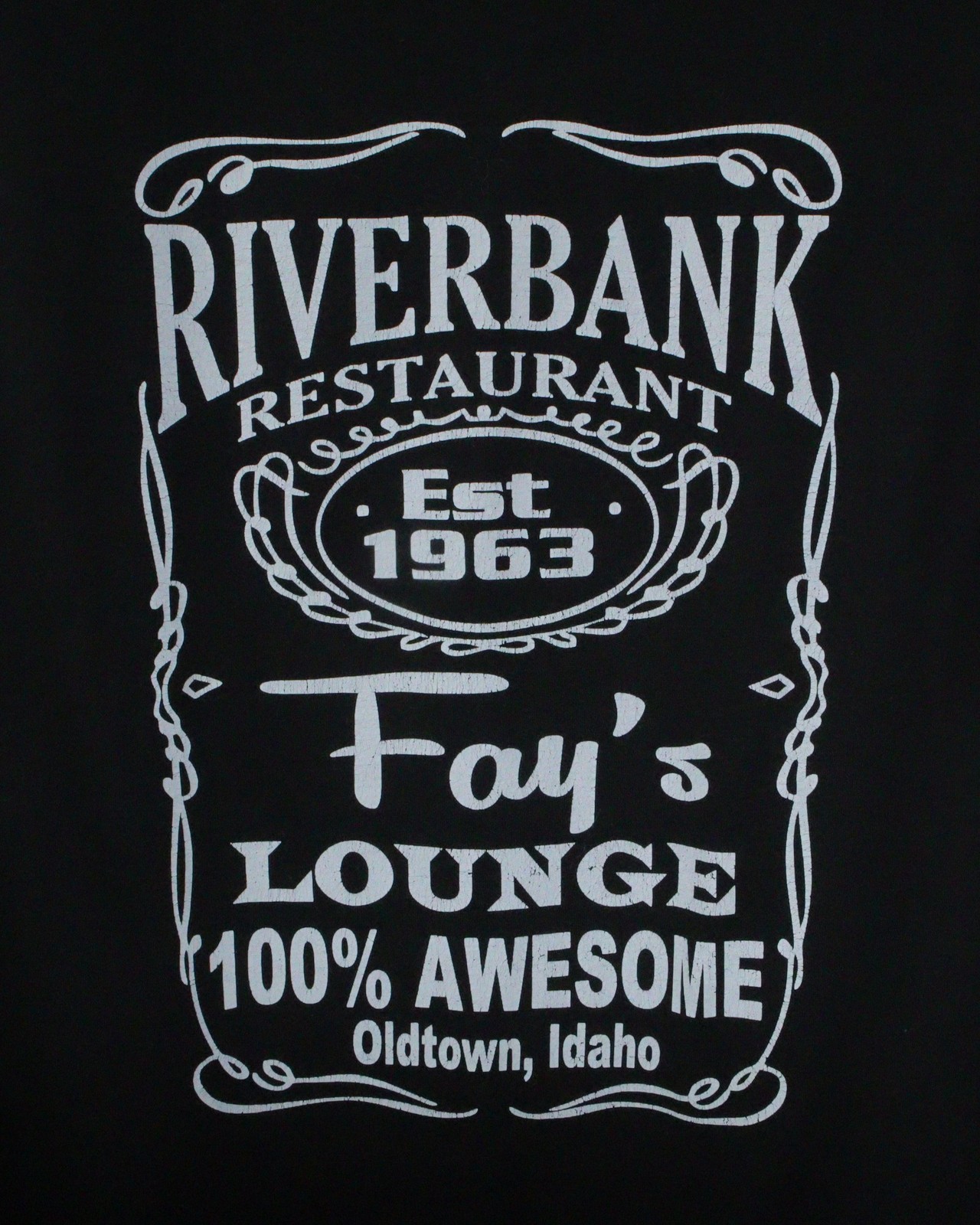 Next Level Apparel Riverbank Restaurant Fay’s Lounge Graphic T-Shirt S T0522