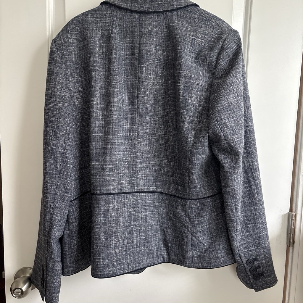 Talbots Women’s Blue Jacket Button Front Lined Long Sleeve Classic Fit 14