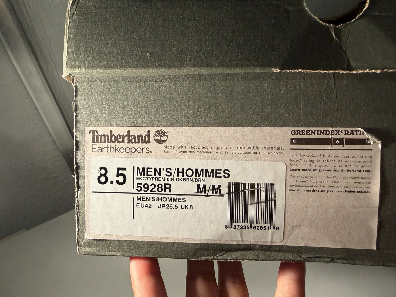 Timberland Earthkeepers Brown Leather Ankle Boots Lace-Up Zip Round Toe US 8.5M