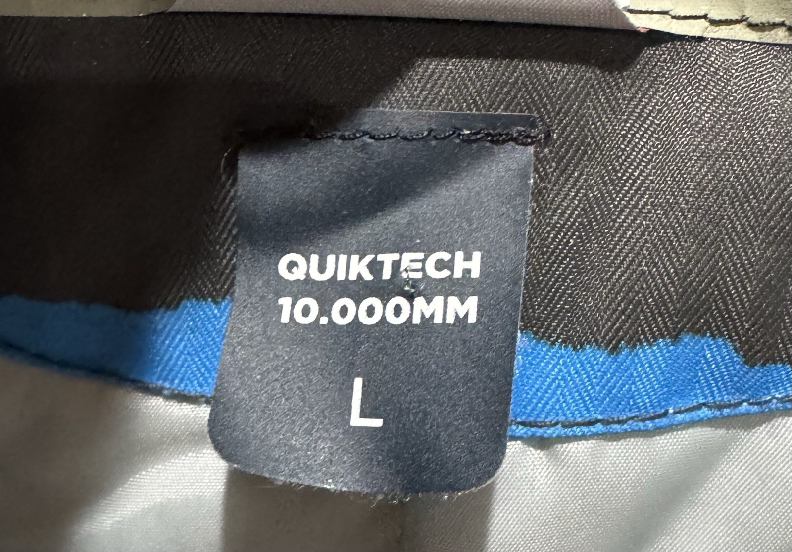 Quiksilver Jacket Mens Large Gray Striped Tech 10.000MM Hooded Snowboard Ski Y2K