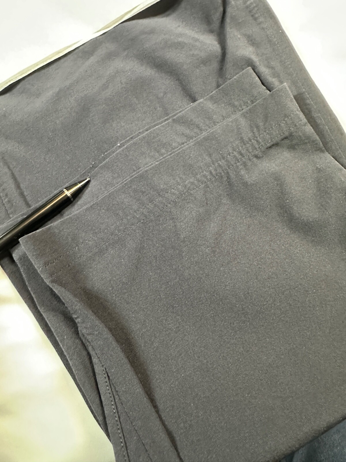 Paskho Pants Black Travel Comfort Leisure Pants Zip Fly Drawstring XXL
