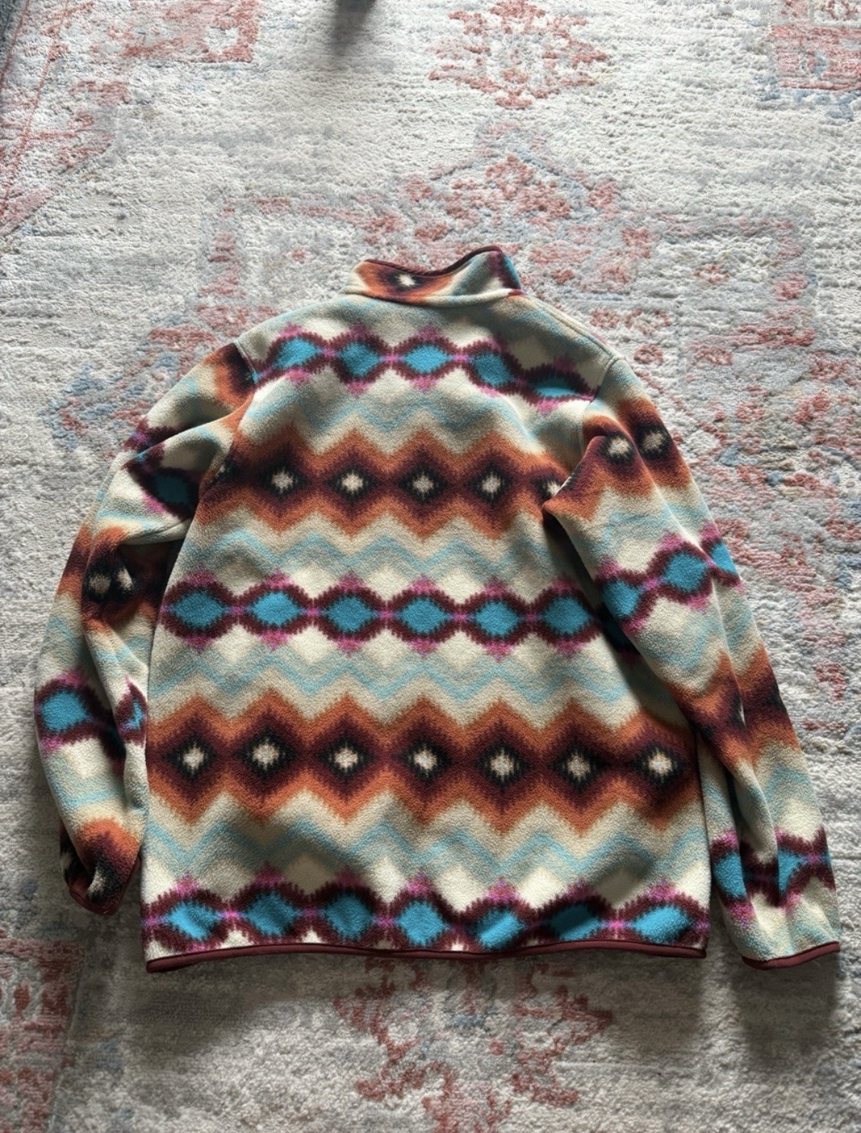 Patagonia Lightweight Synchilla Snap T-Fleece Pullover in Timber Twist:CinderRed