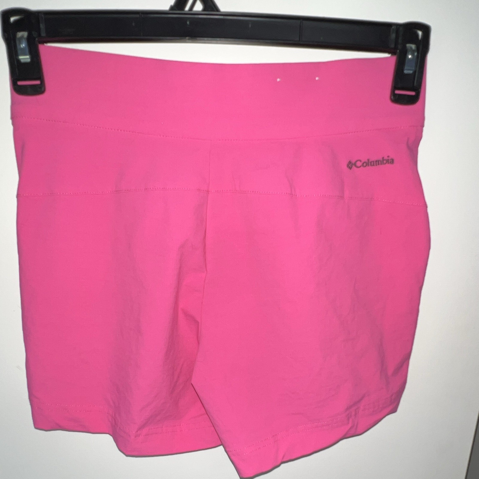 Columbia Women’s Pink Chino Polyester Flat Front Pockets Mid Rise Shorts 12