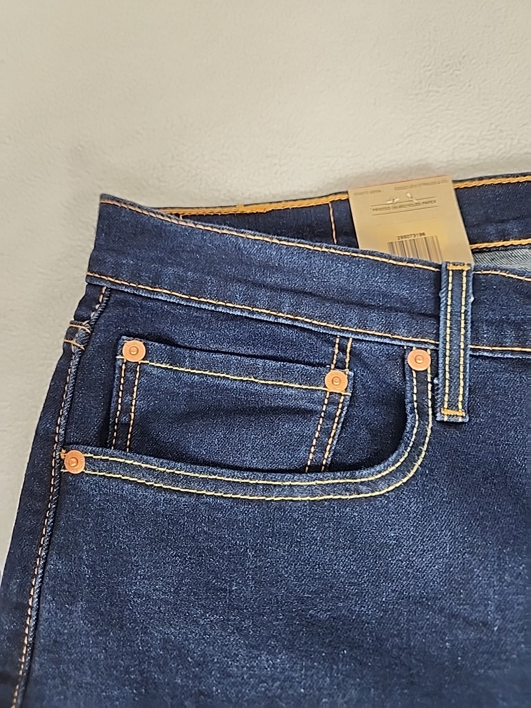 Levi’s 502 Regular Fit Zip Fly Tapered Leg Denim Jeans 36X32 Men’s Dark Blue