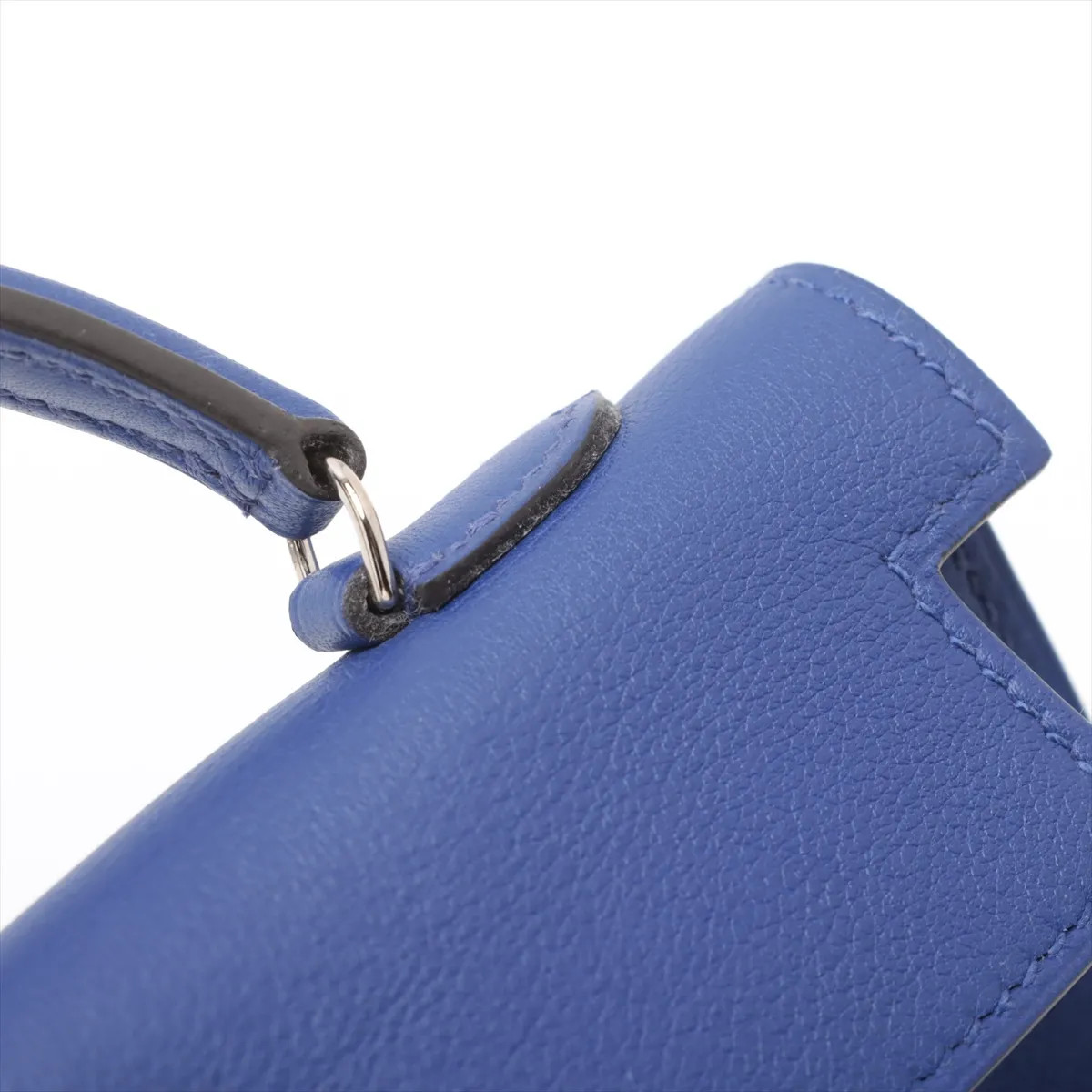 Hermès Tiny Kelly Swift Blue Silver Metal Fittings □O: 2011