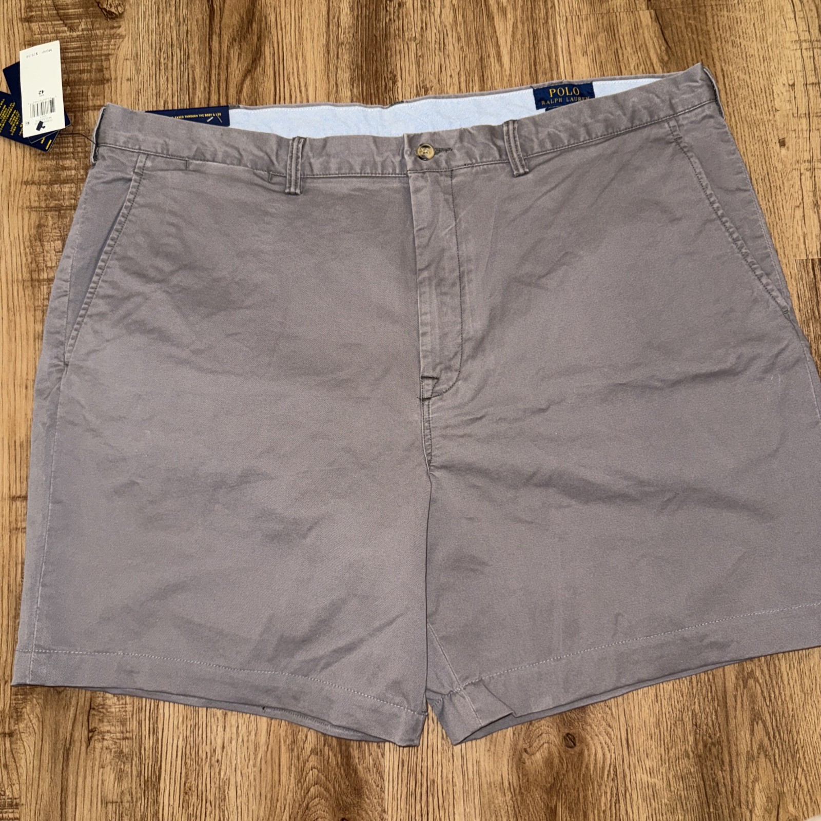Polo Ralph Lauren Stretch Classic Fit Shorts Mens 42W Gray Chino NWT Retail $74