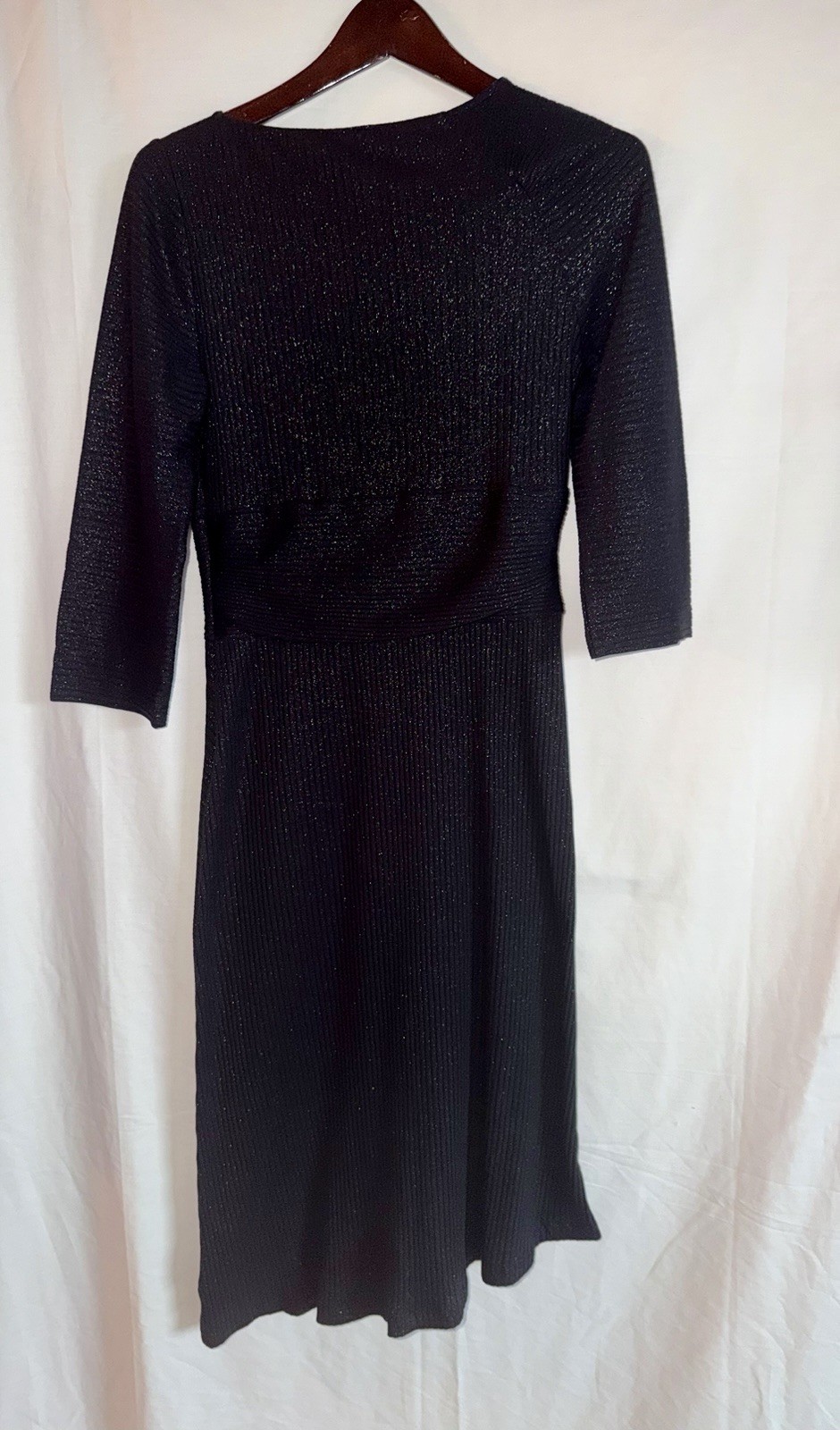 Anthropologie Akemi + Kin Tegan Dress S Black Sheath Shimmery Cocktail Party