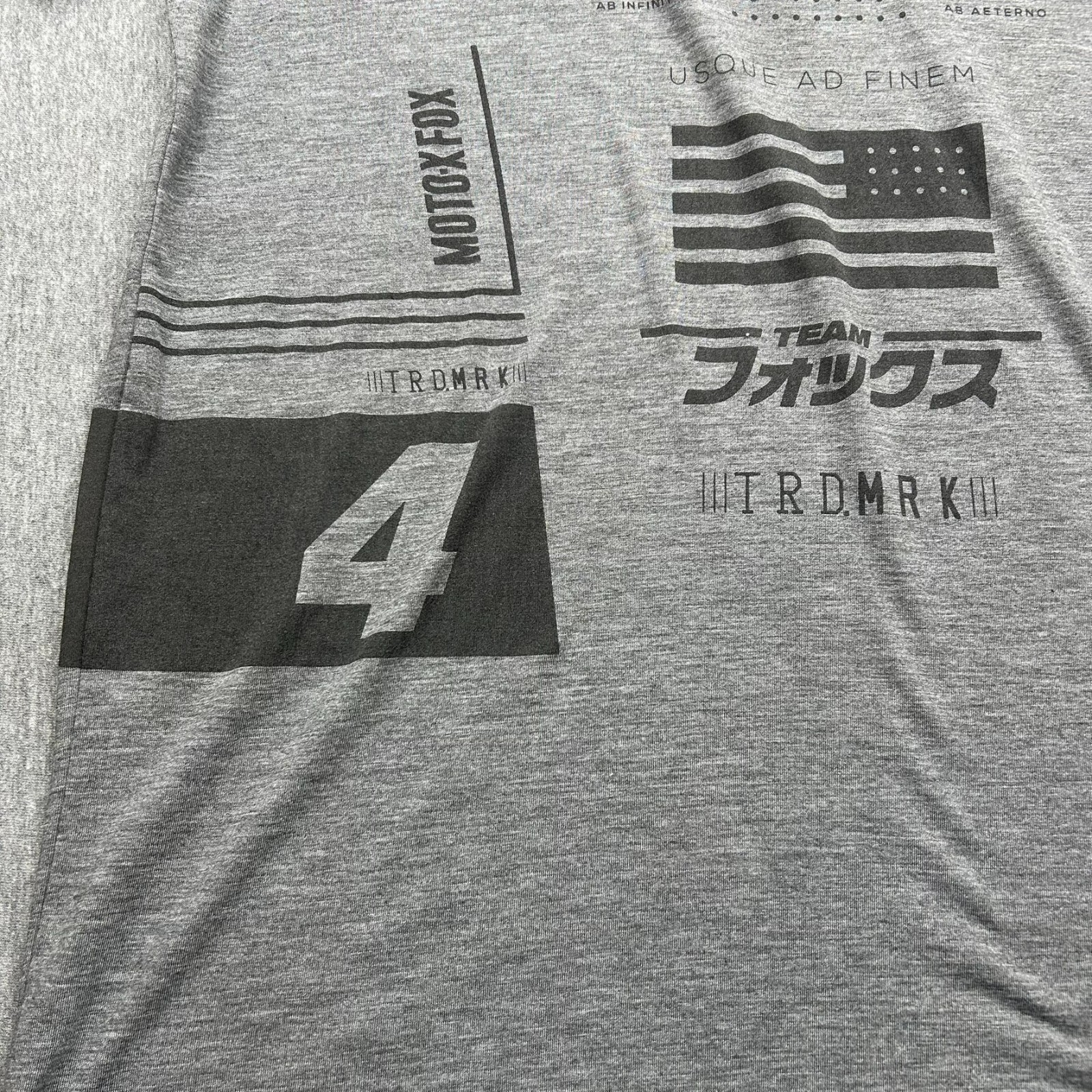 Fox Tech Racing TruDri Short Sleeve Tshirt Mens XL Premium Fit Gray Logos