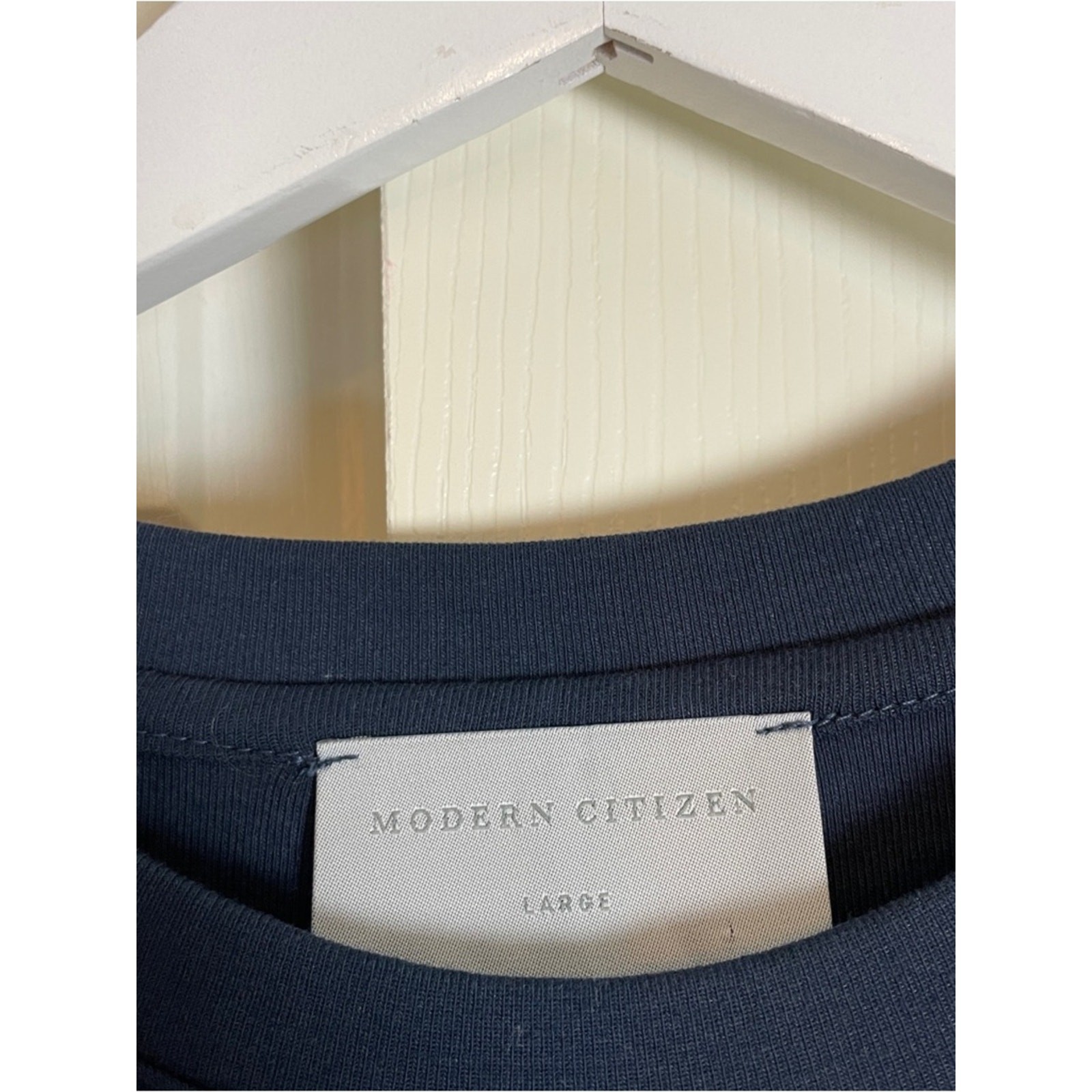 Modern Citizen Lenox Navy Ruched Jersey Midi Dress Cap Sleeve Sz L