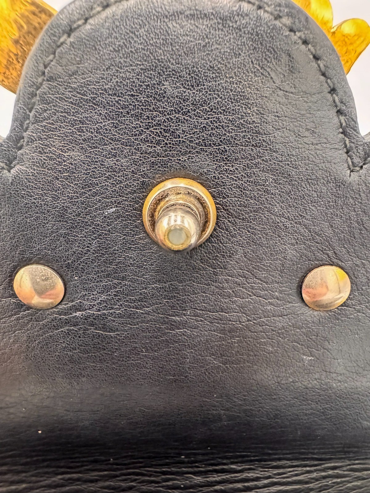Gucci Broadway Pearl Bow Shoulder Bag Black Leather Gold Chain Authentic
