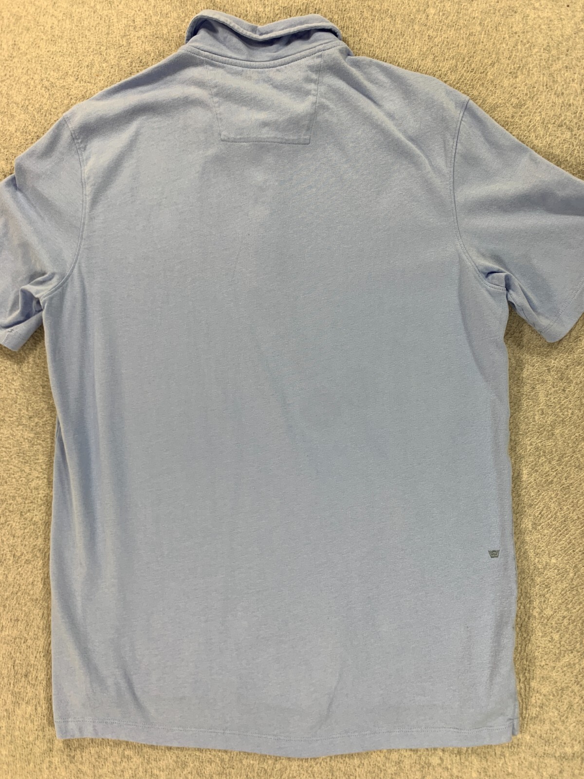 Mack Weldon Daily Wear Short Sleeve Polo Shirt (Men’s Large) 100% Cotton – Blue