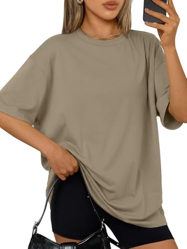 Trendy Queen Womens Oversized Workout Tops