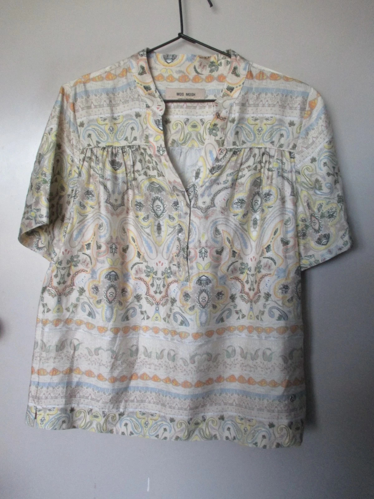 The Mos Mosh Vaya Mimi Blouse in “Goldfinch Print” XS, AU size 8-10